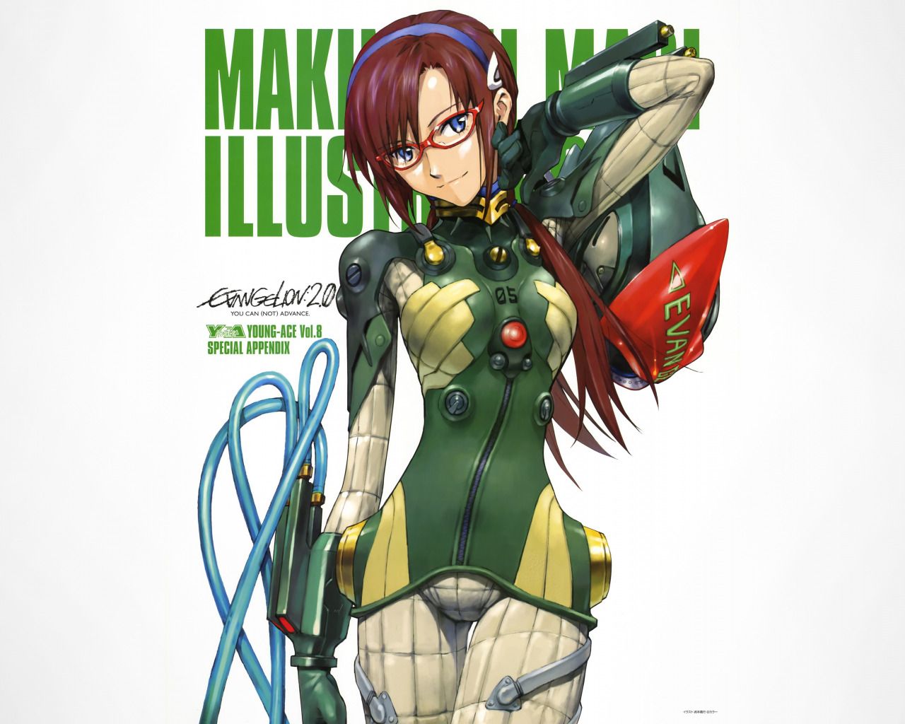 1280x1024 Download wallpaper girl, Neon Genesis Evangelion, anime, blue eyes, glasses, white background, simple background, Makinami Mari Illustrious, anime girl, eva Evangelion: 2.0 you can (not) advance, Makinami Mari, section seinen in