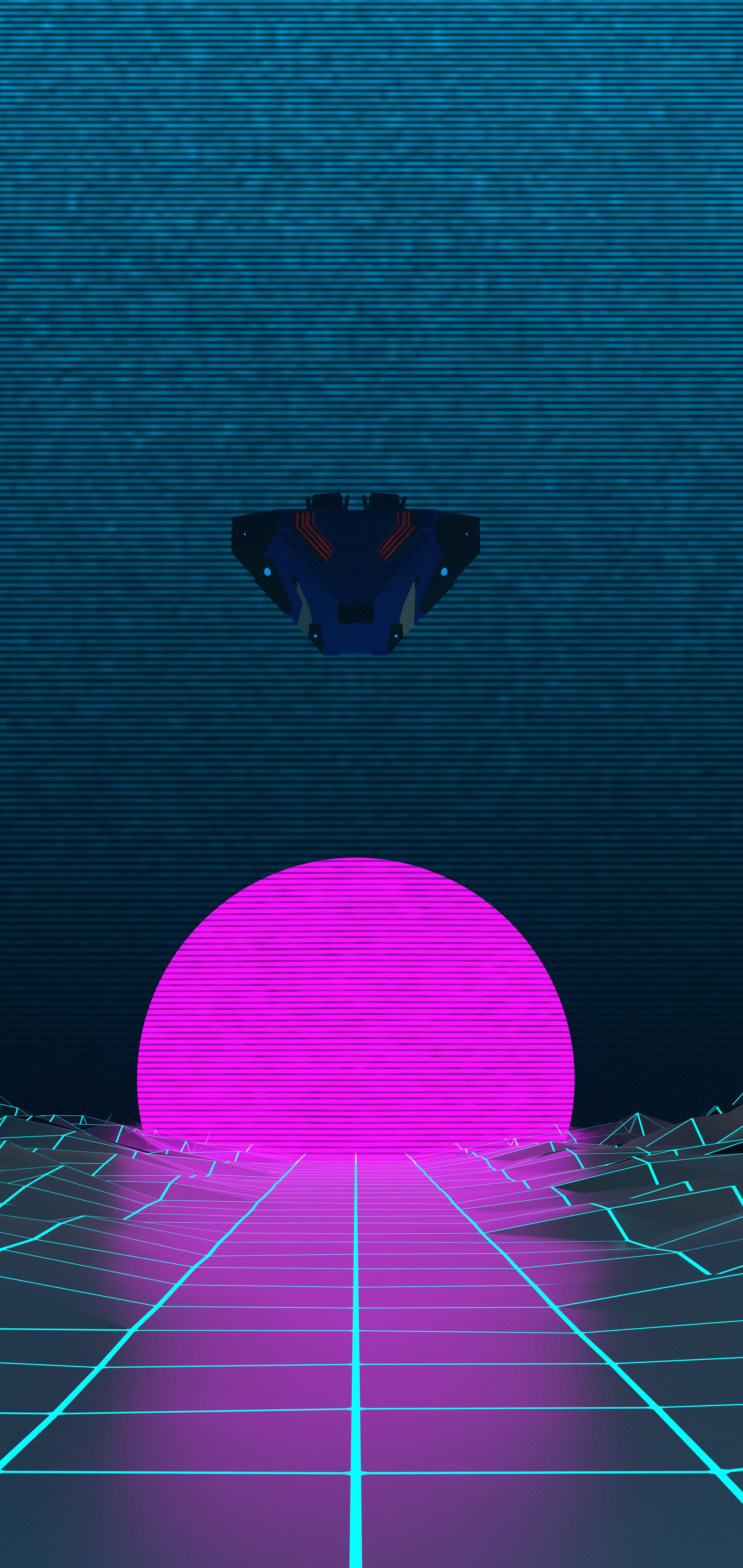 4320x9120 Mobile Vaporwave Wallpaper