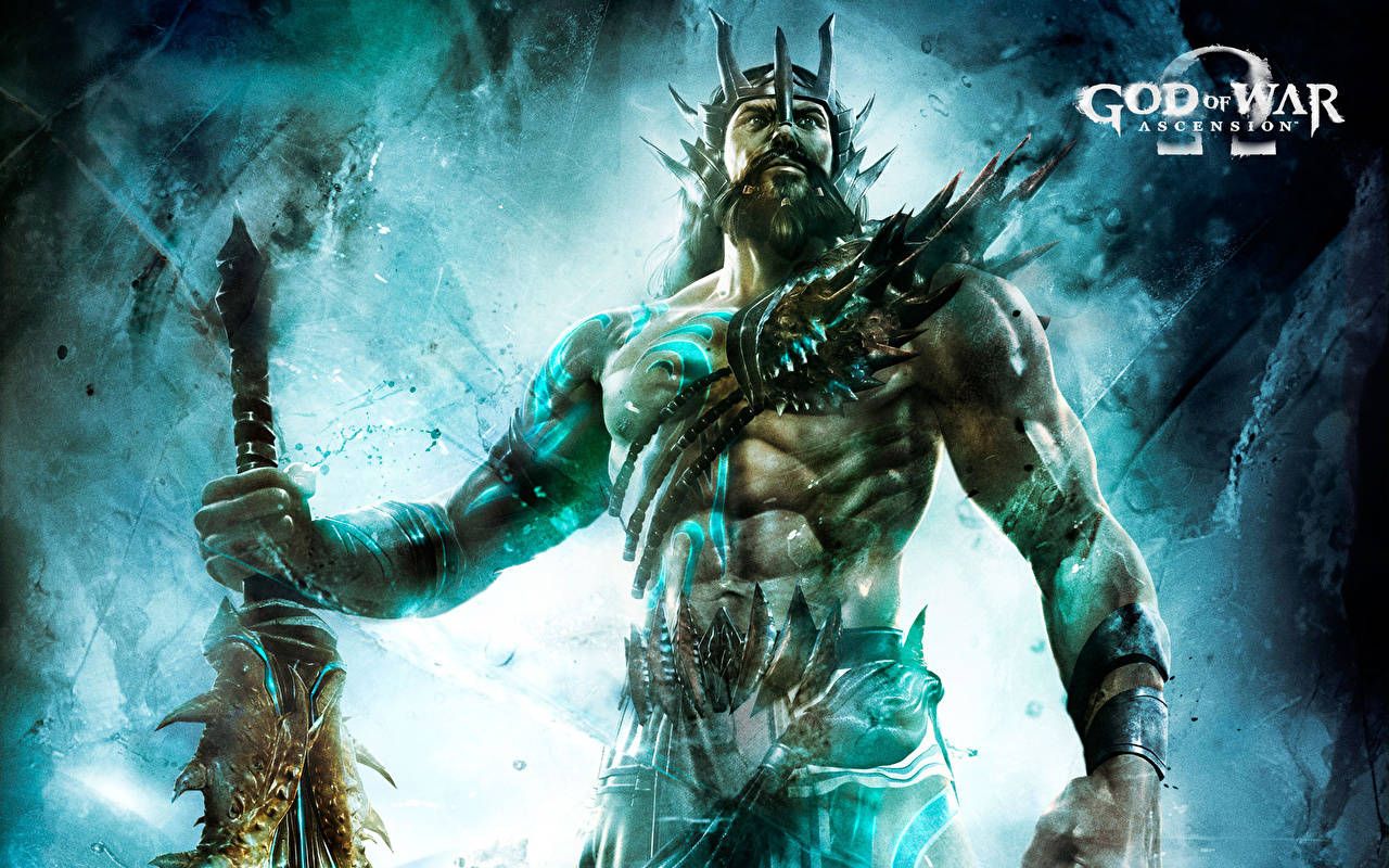 1280x800 Download Intimidating Poseidon of the Sea Wallpaper