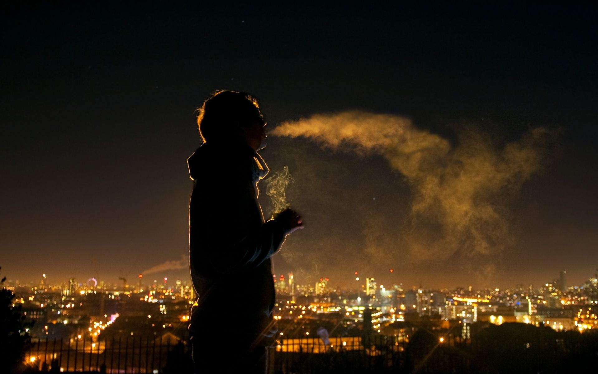 1920x1200 Alone Night Wallpaper