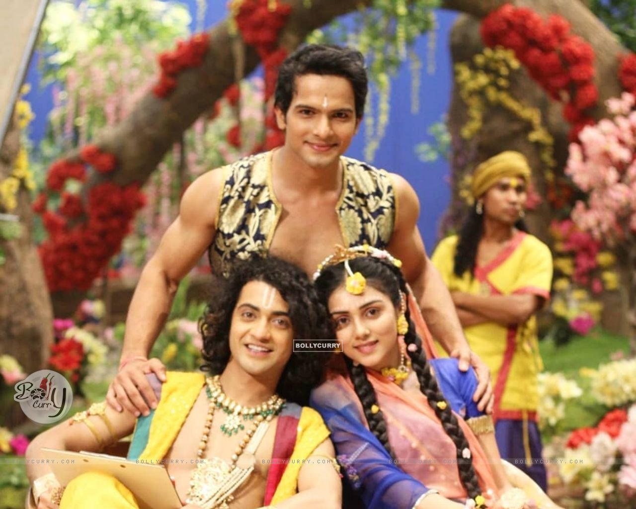 1280x1024 Wallpaper, Mallika and Basant on the set of RadhaKrishn size:1280x1024