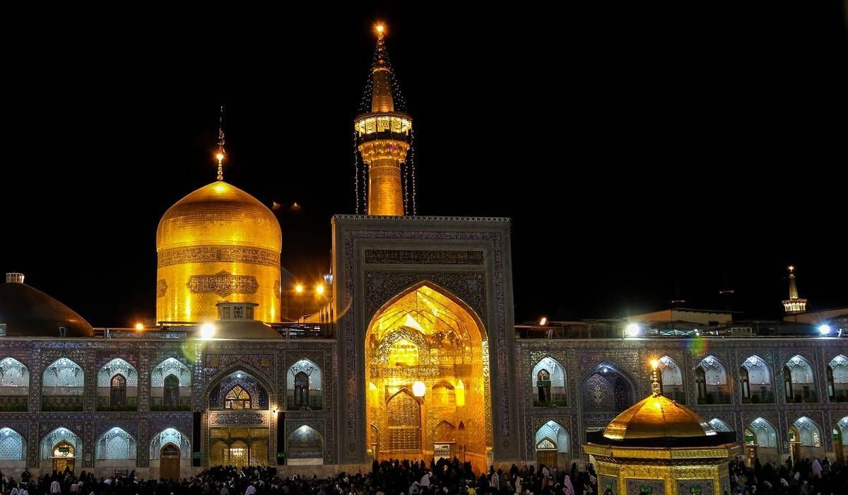 1200x700 Download Yellow Luminous Mosques In Iran Wallpaper