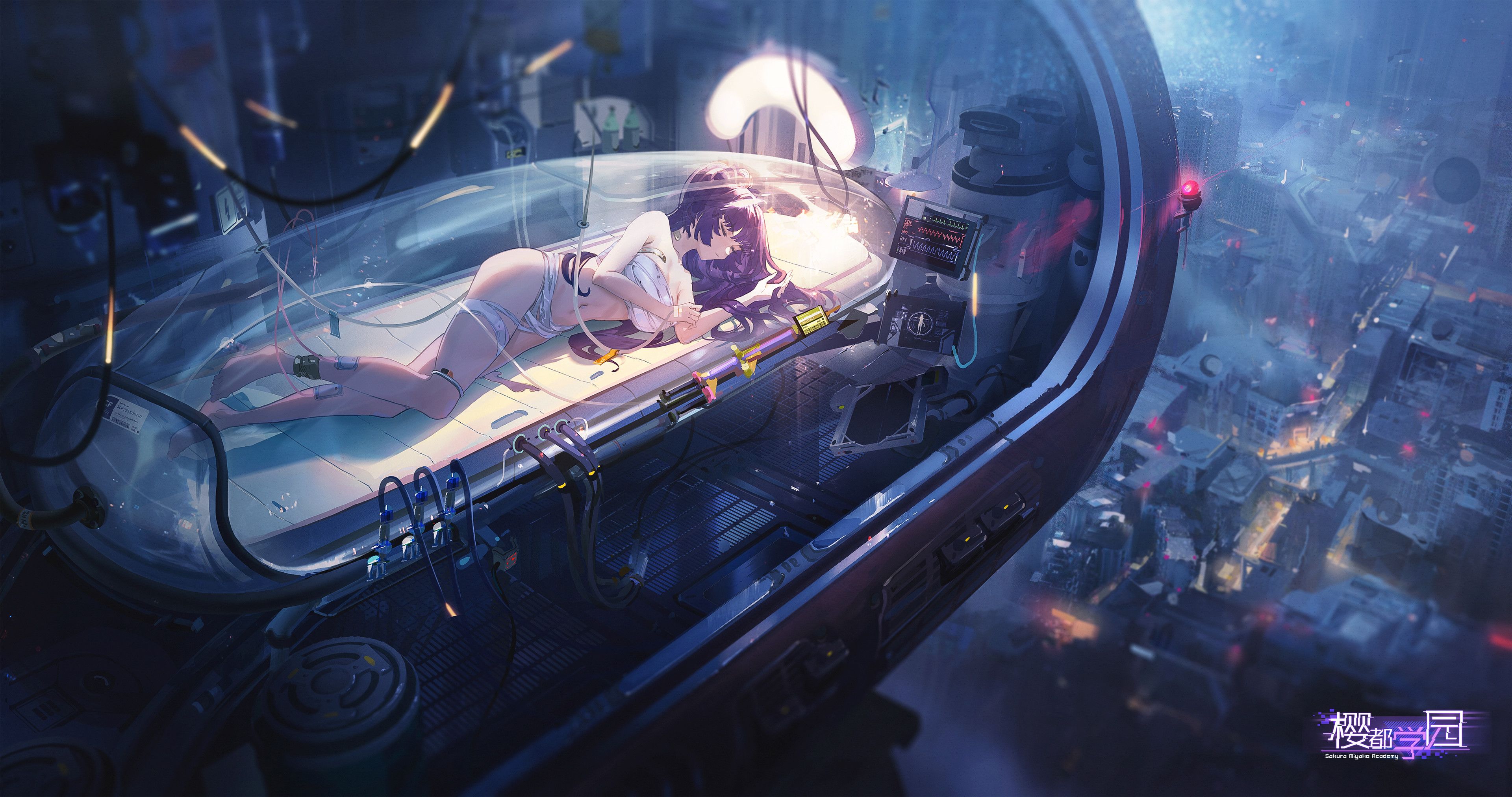 3840x2025 Cybergirl Cyberpunk 4K Wallpaper:3840x2025