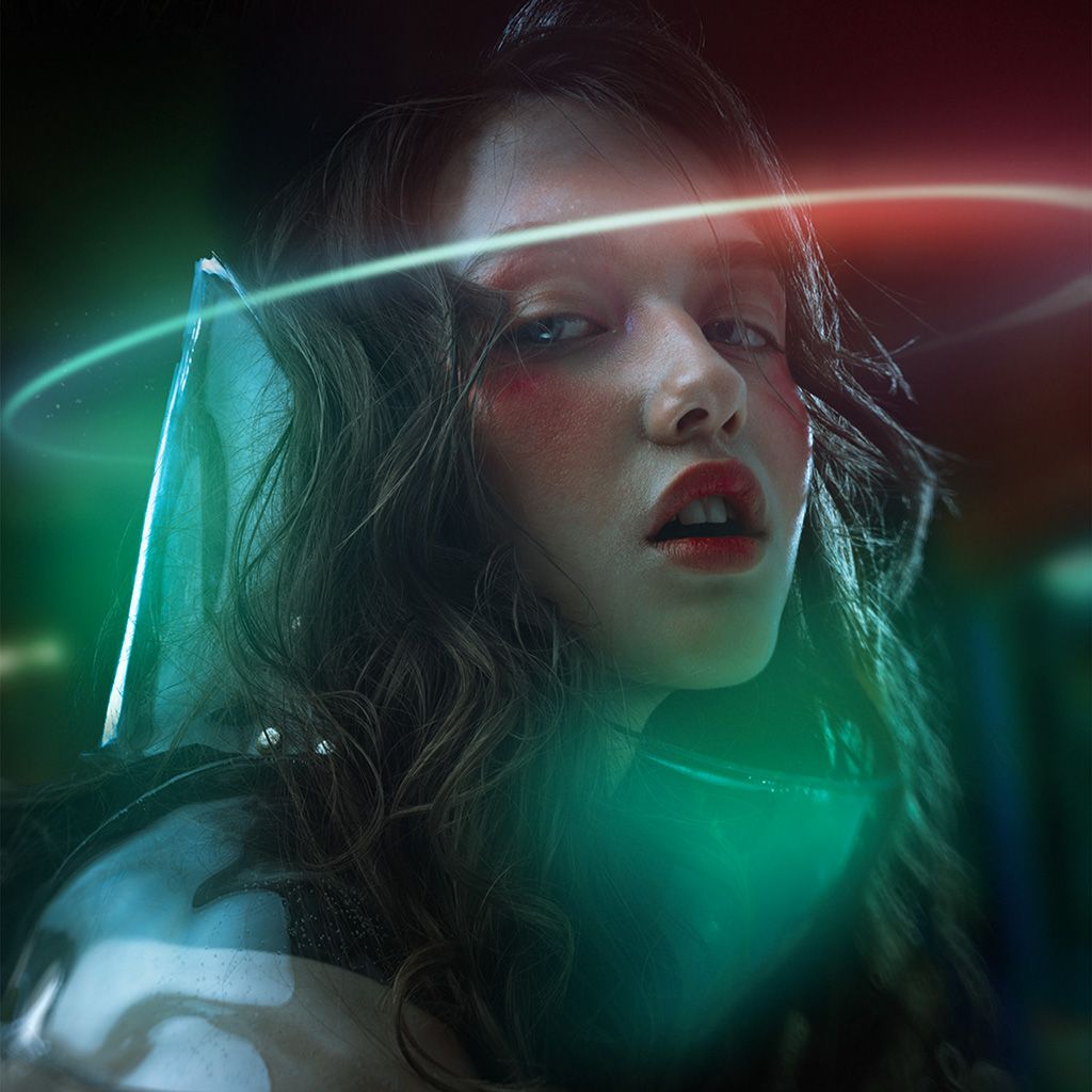 1024x1024 Android wallpaper. cyber girl beauty space