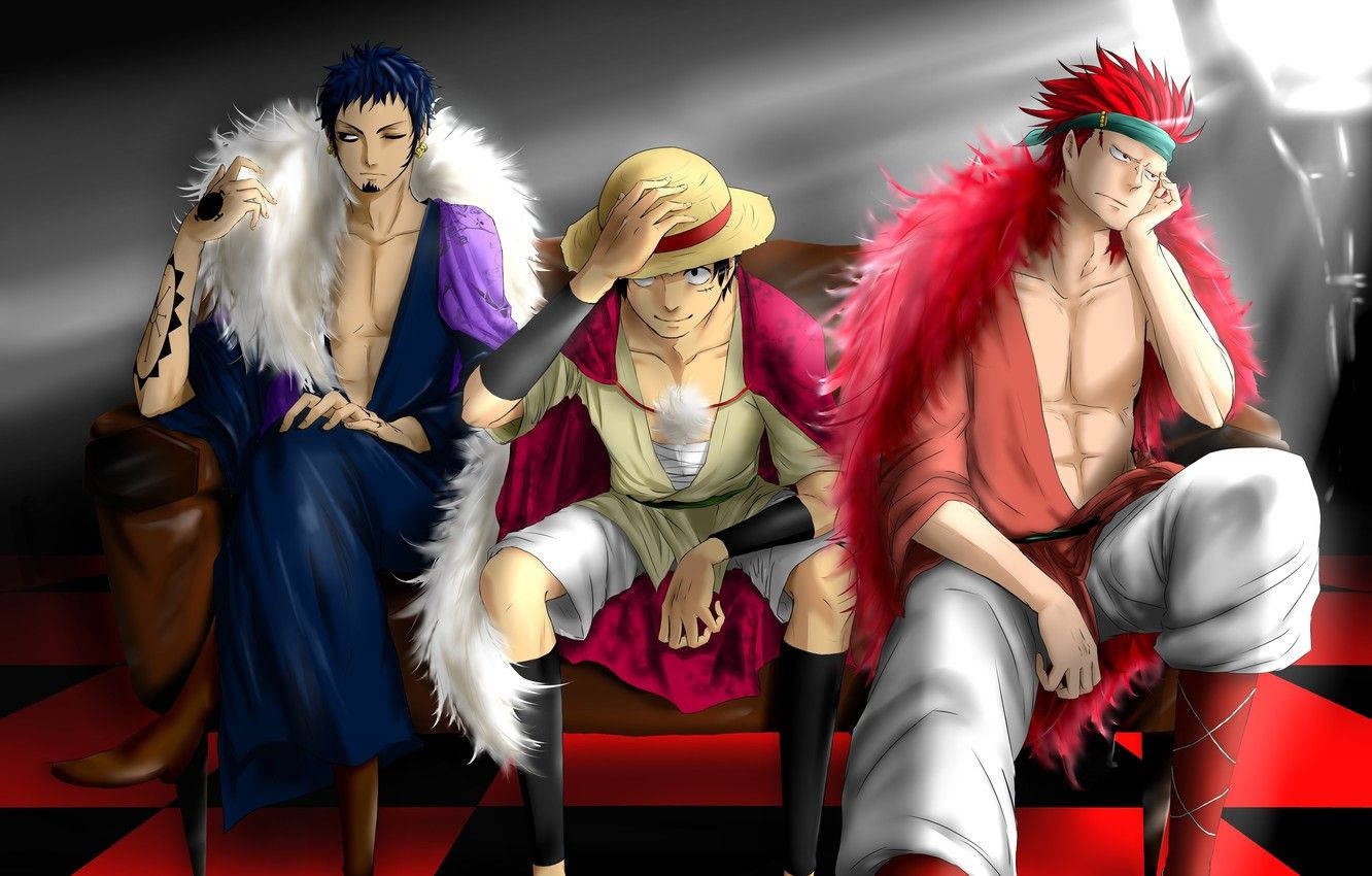 1332x850 Download Eustass Kid Luffy Trafalgar Law Wallpaper