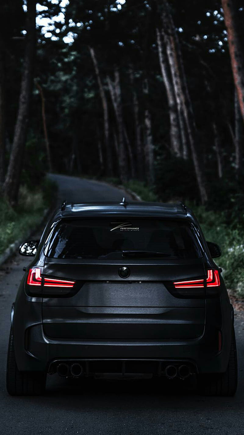 800x1423 BMW X5 M, black, bmw, luxury, m power, rear view, suv, tuning, vehicle, x HD phone wallpaper
