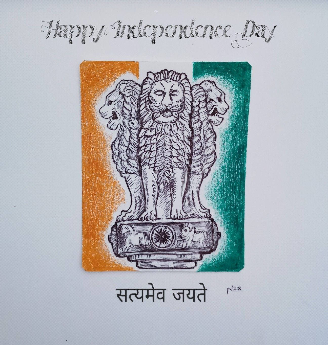 1296x1365 Download Freehand Satyamev Jayate Greeting Wallpaper