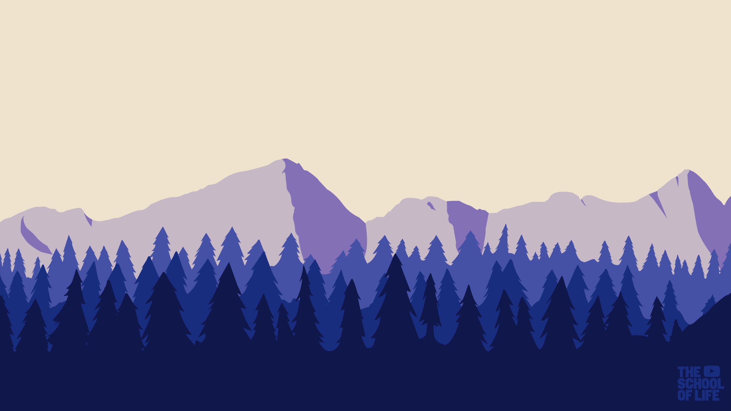 2560x1440 mountains digital art the school of life forest artwork youtube landscape illustration Gallery HD Wallpaper