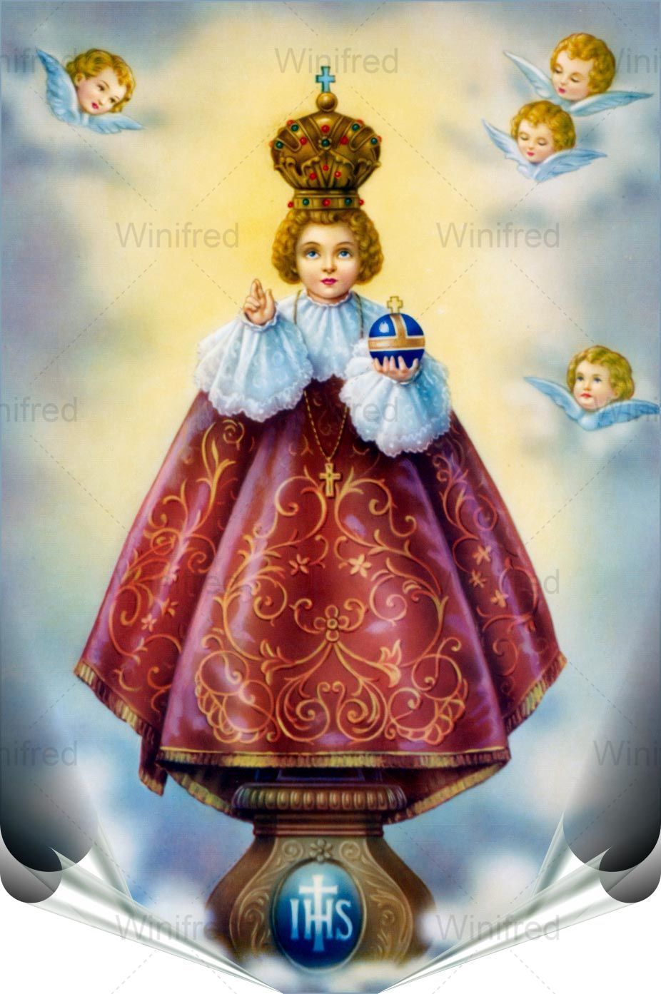 926x1393 DIY Religion Diamond Painting Cross Stitch Catholic Icon of Infant Jesus In Prague Diamond Embroidery Kit Rhinestone Home Decor