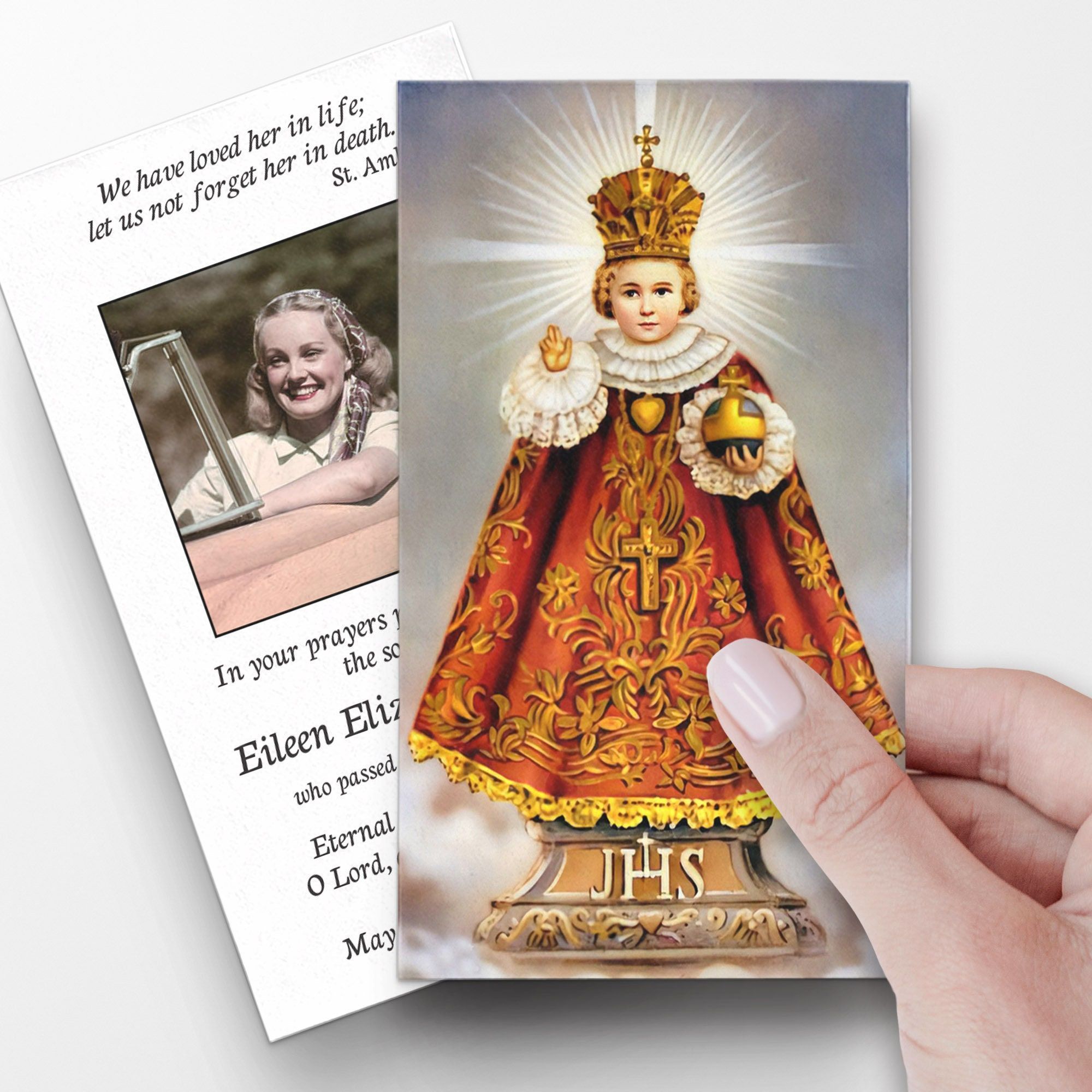 2000x2000 Prayer Cards Infant Jesus of Prague Catholic Funeral Prayer
