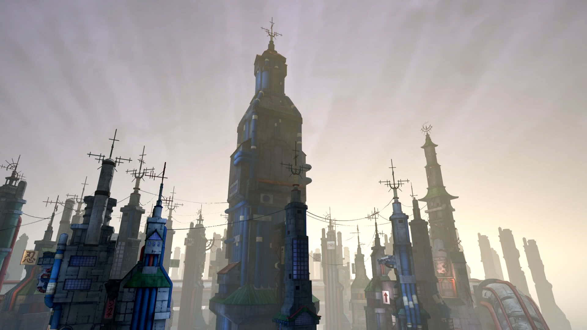 1920x1080 Hidden Mist Village Wallpaper