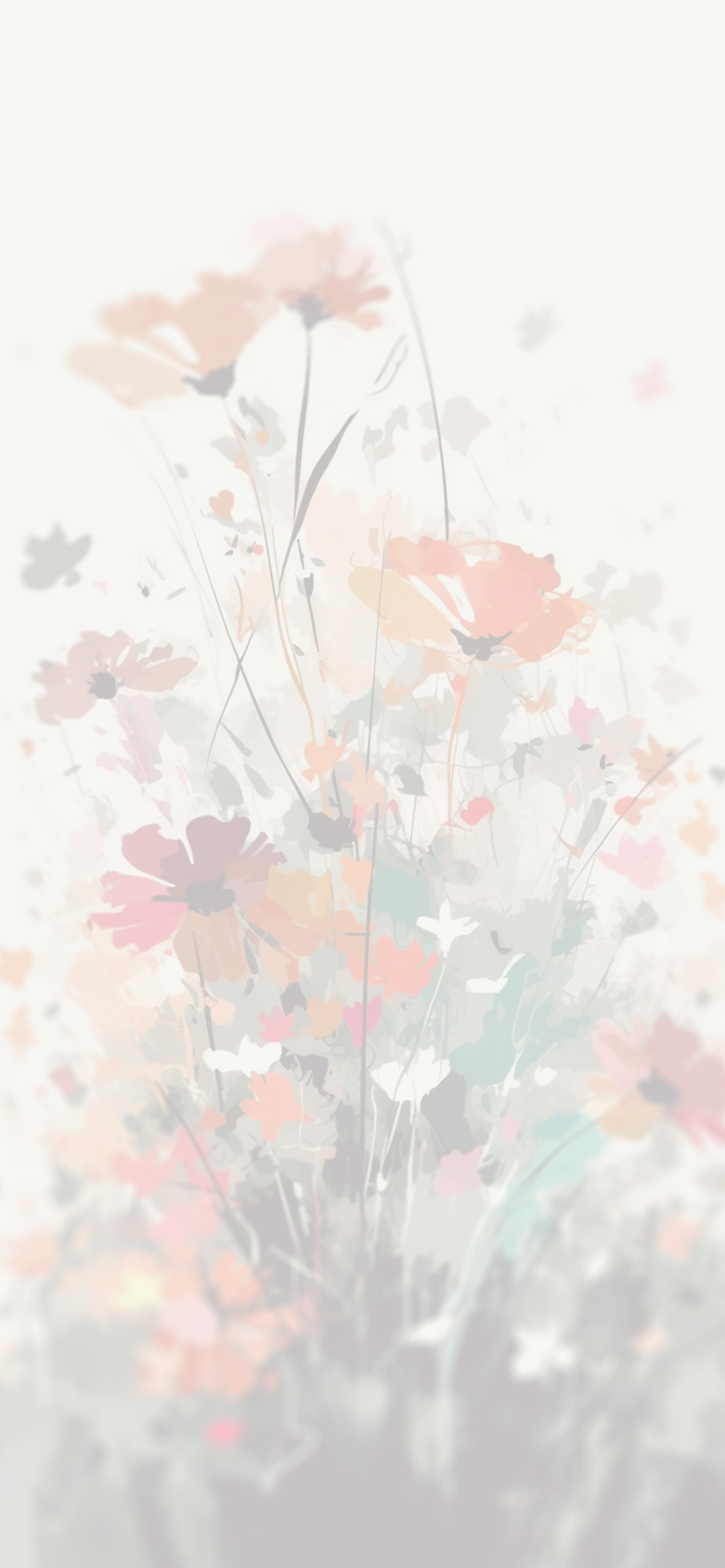 1183x2560 Aesthetic Flowers White Wallpaper Wallpaper for iPhone