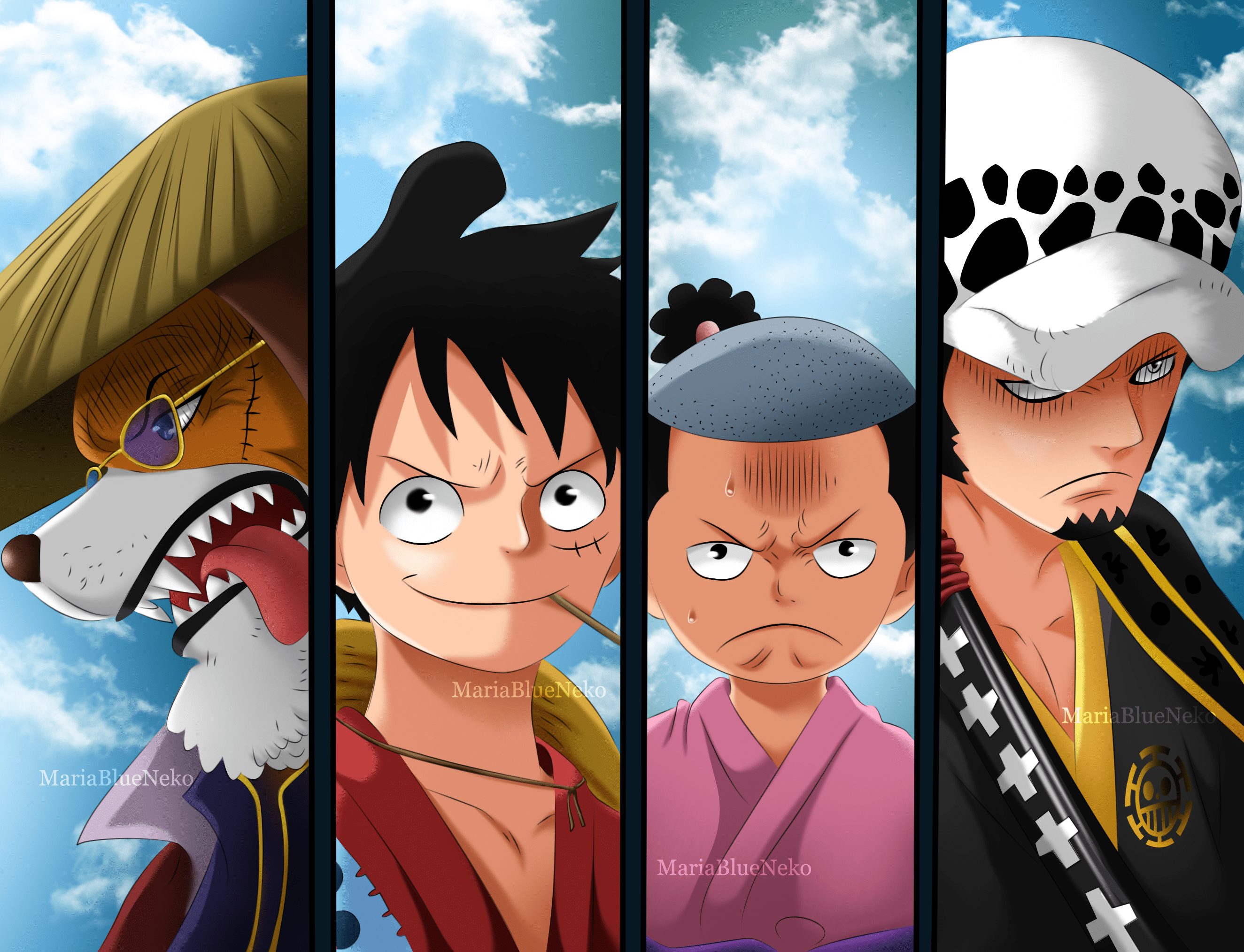 2649x2028 Momonosuke (One Piece), Trafalgar Law, Monkey D. Luffy, Inuarashi (One Piece) wallpaper