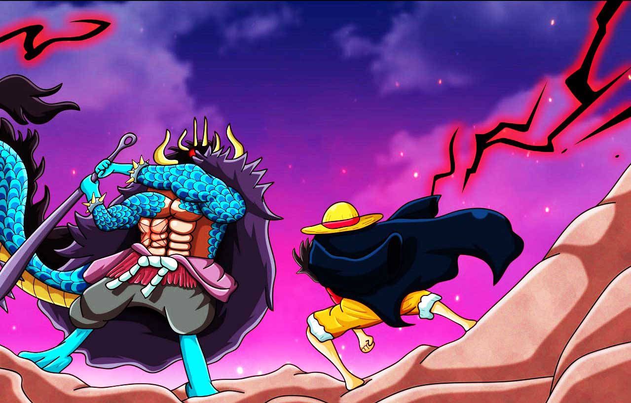 1279x817 Download One Piece Wano Luffy Vs Kaido Wallpaper