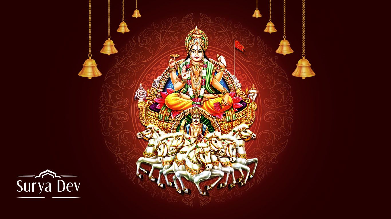 1366x768 image Of Lord Surya HD Wallpaper