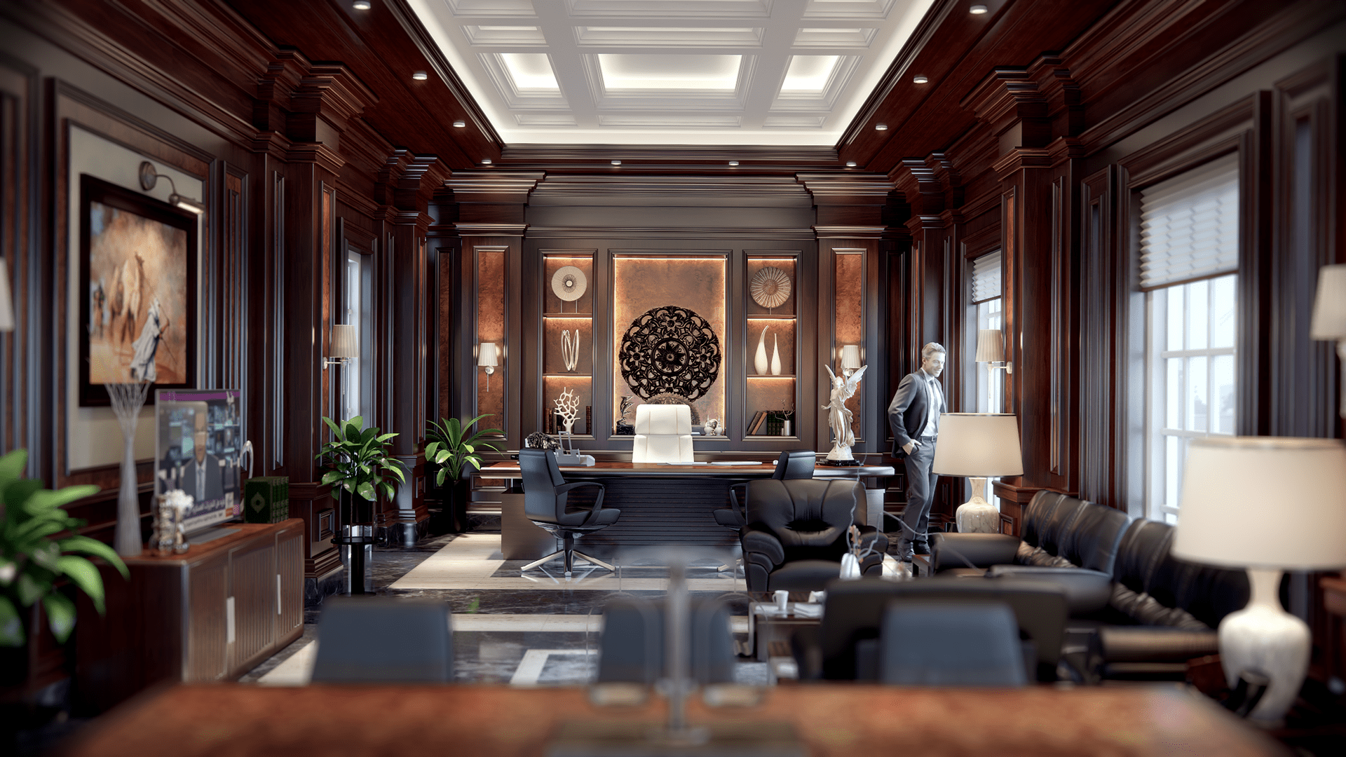 1920x1080 luxury office interior design