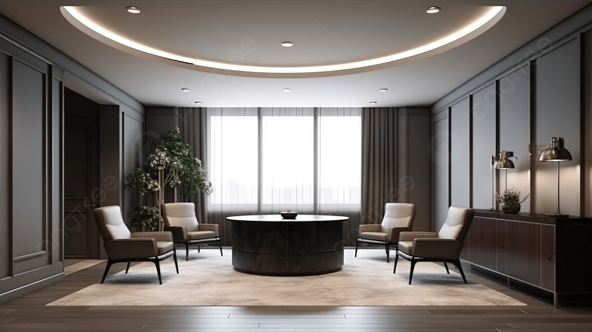 1200x673 Contemporary Hotel And Office Reception With Luxurious Lounge And Meeting Room Seating 3D Render Background, Hotel Lobby, Lobby, Office Lobby Background Image And Wallpaper for Free Download