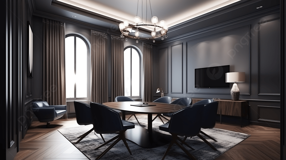 1200x673 Executive Office Luxurious Meeting And Workspace Illustrated In 3D Background, Luxury Interior, Office Interior, Modern Living Room Background Image And Wallpaper for Free Download