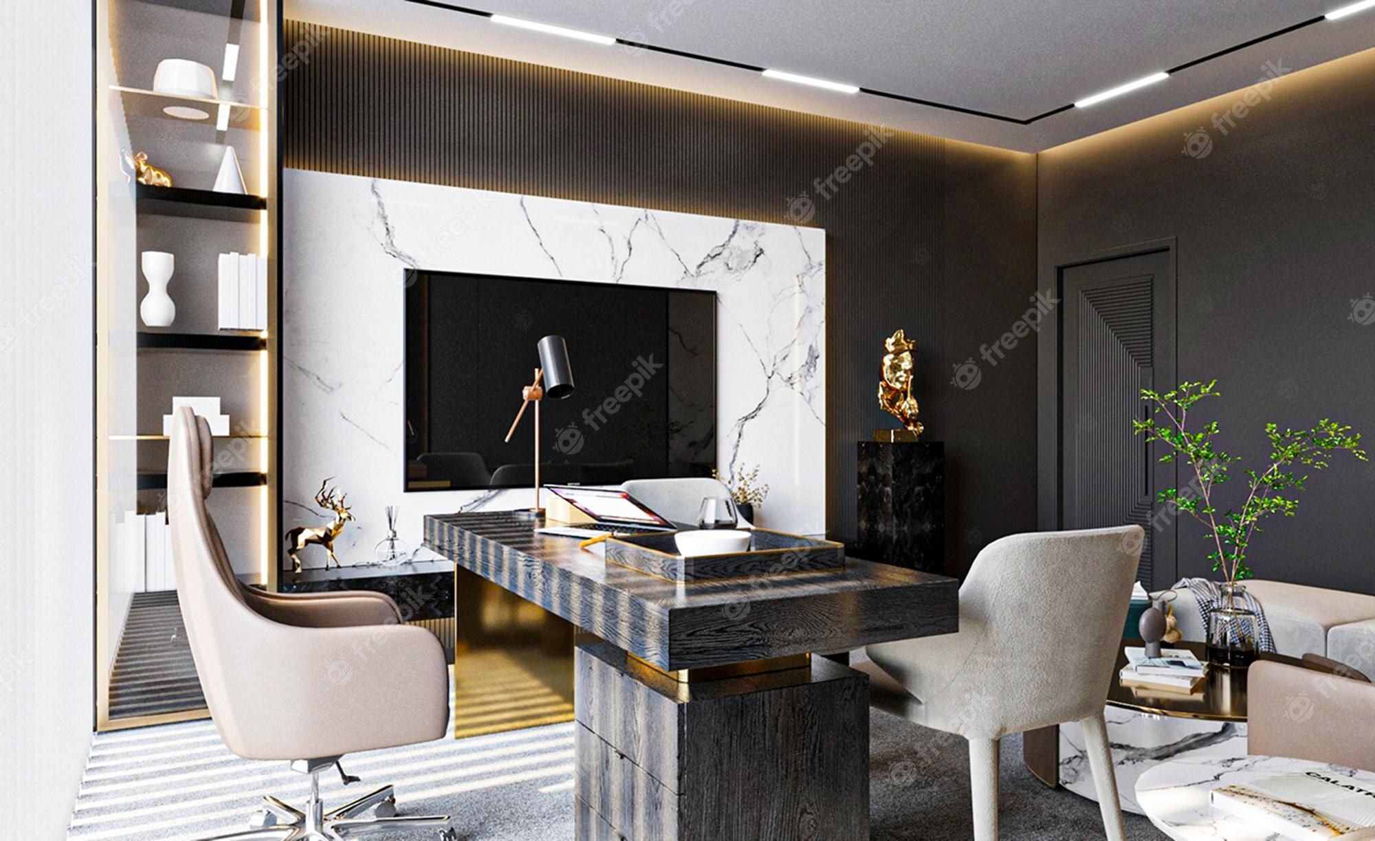 2000x1224 Luxury Home Office Image