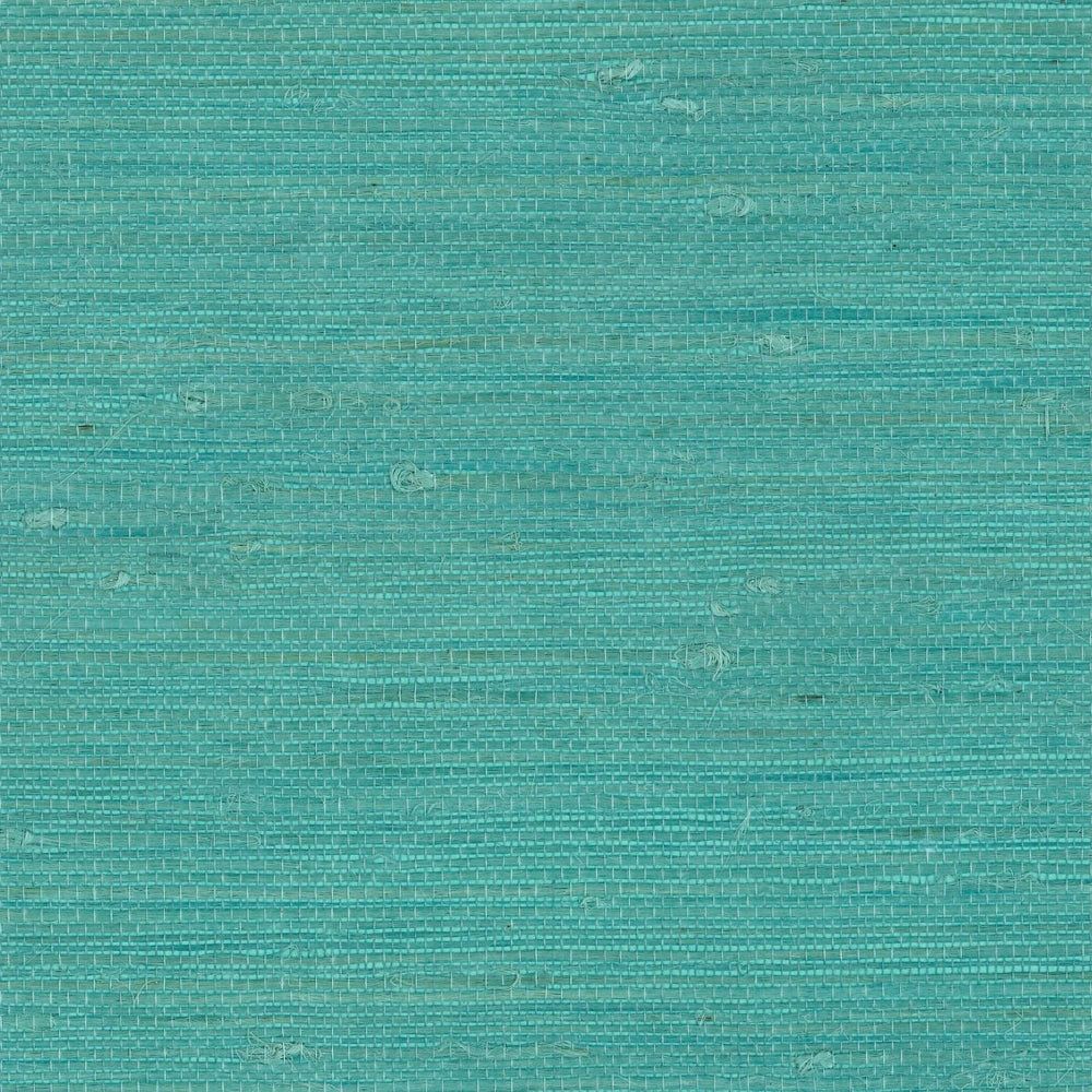 1000x1000 Natural Jute Teal Grasscloth Wallpaper