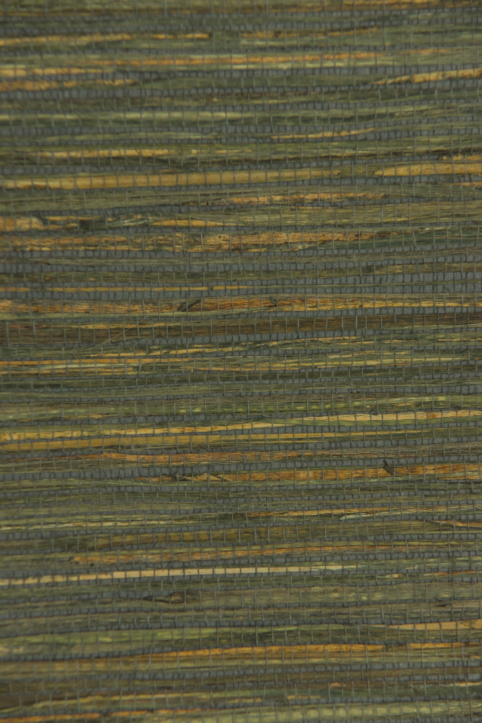 2000x3000 Dundee Deco Natural Grasscloth Wallpaper Grey Green Yellow Jute, 18 ft X 36 in