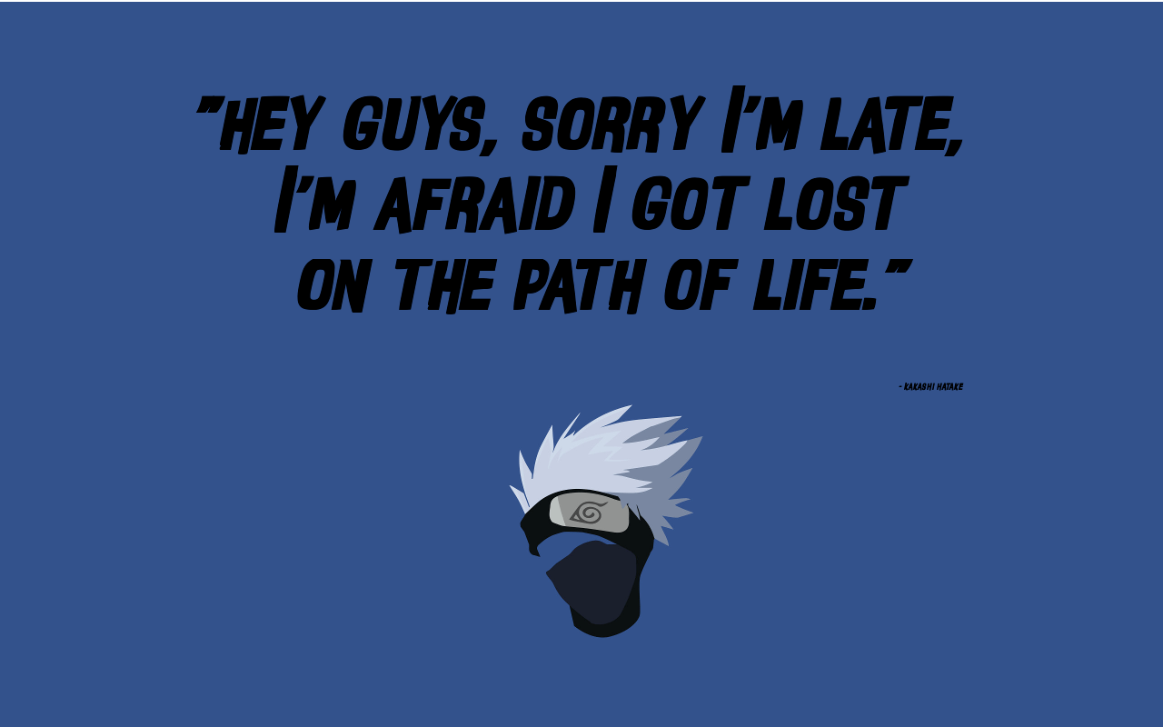 1280x800 Kakashi Quotes Wallpaper