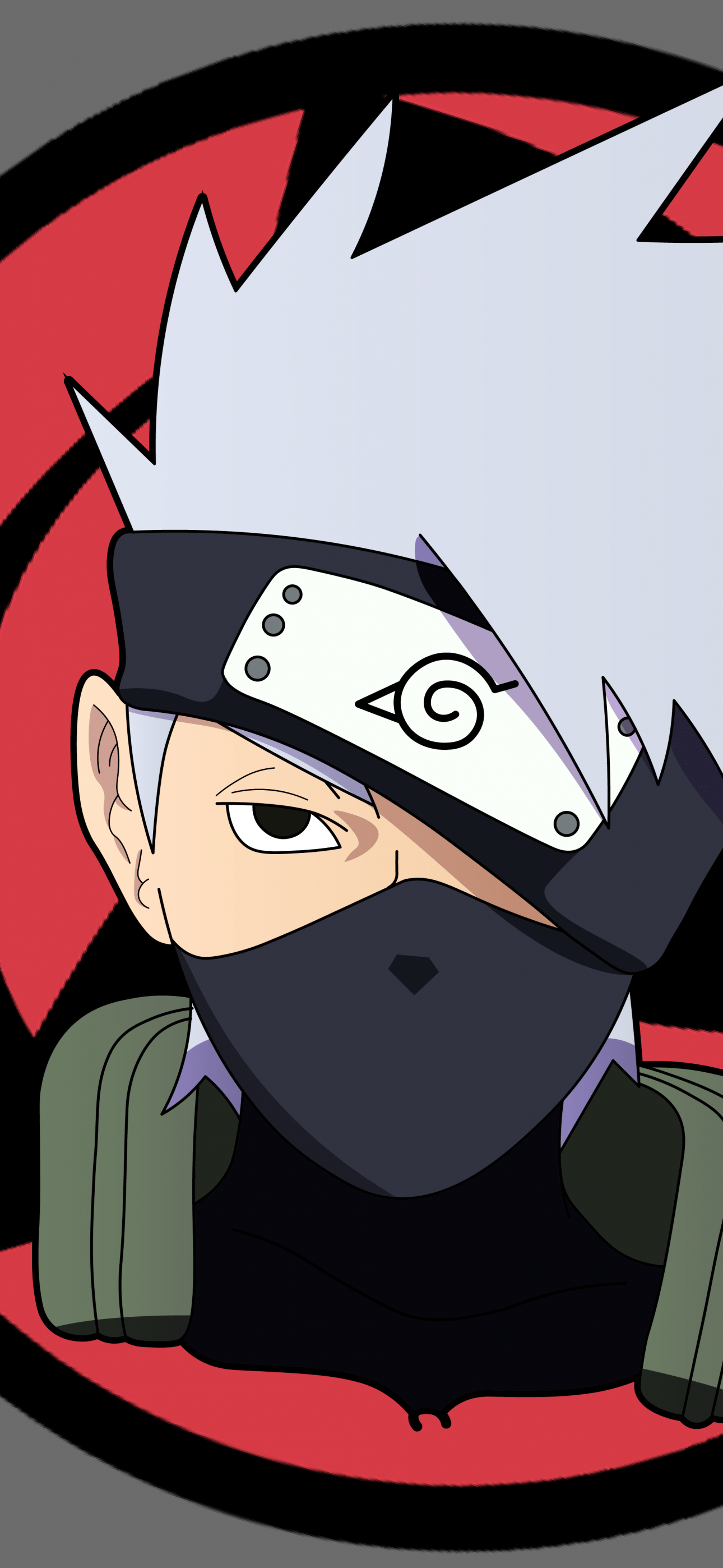 1290x2796 Kakashi Hatake Wallpaper 4K, 8K, Naruto, Minimal art