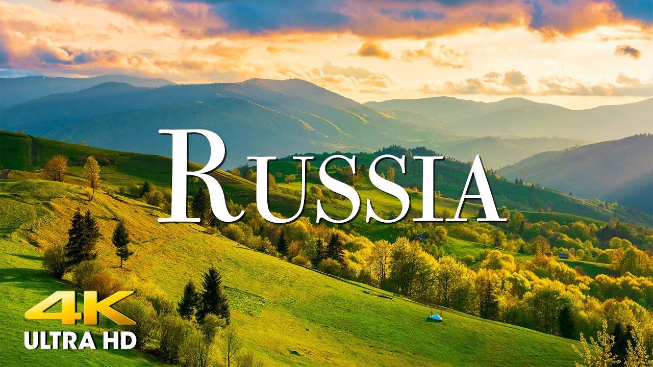 1280x720 FLYING OVER RUSSIA (4K UHD) Beautiful Nature Scenery with Relaxing Music for Stress Relief