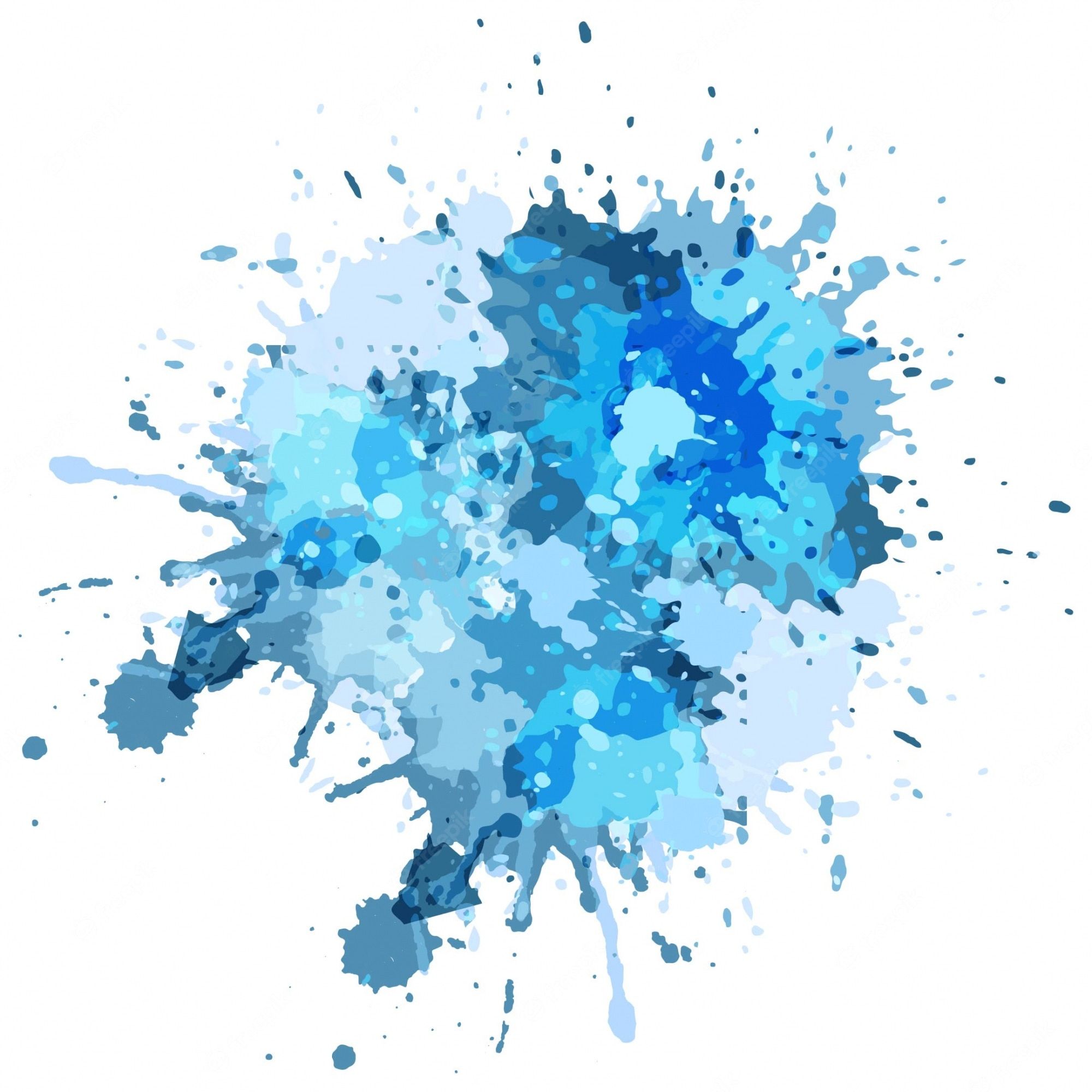 2000x2000 Free Vector. Blue watercolor splash background