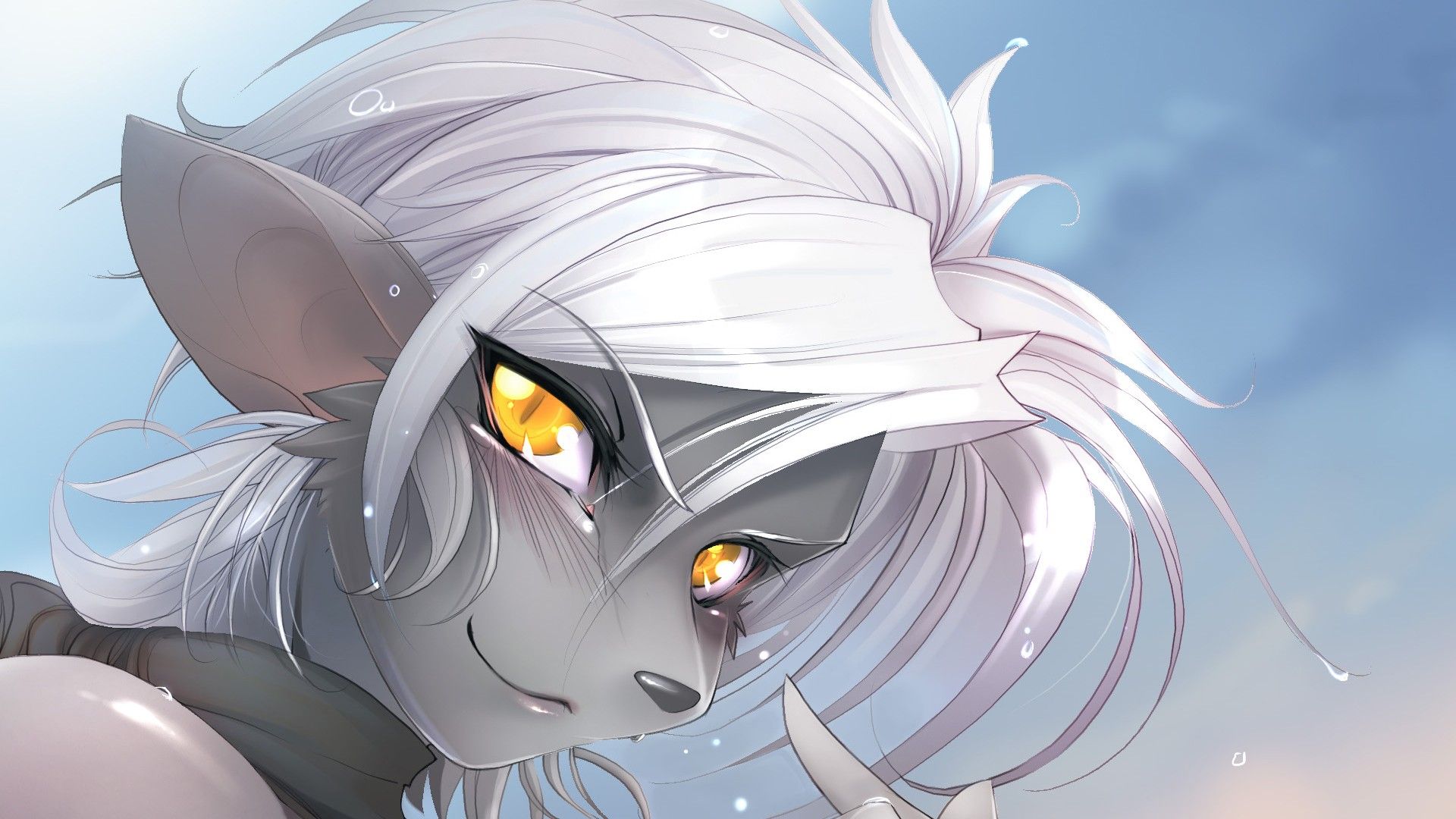1920x1080 Anthro, Tsampikos, furry, yellow eyesx1080 Wallpaper
