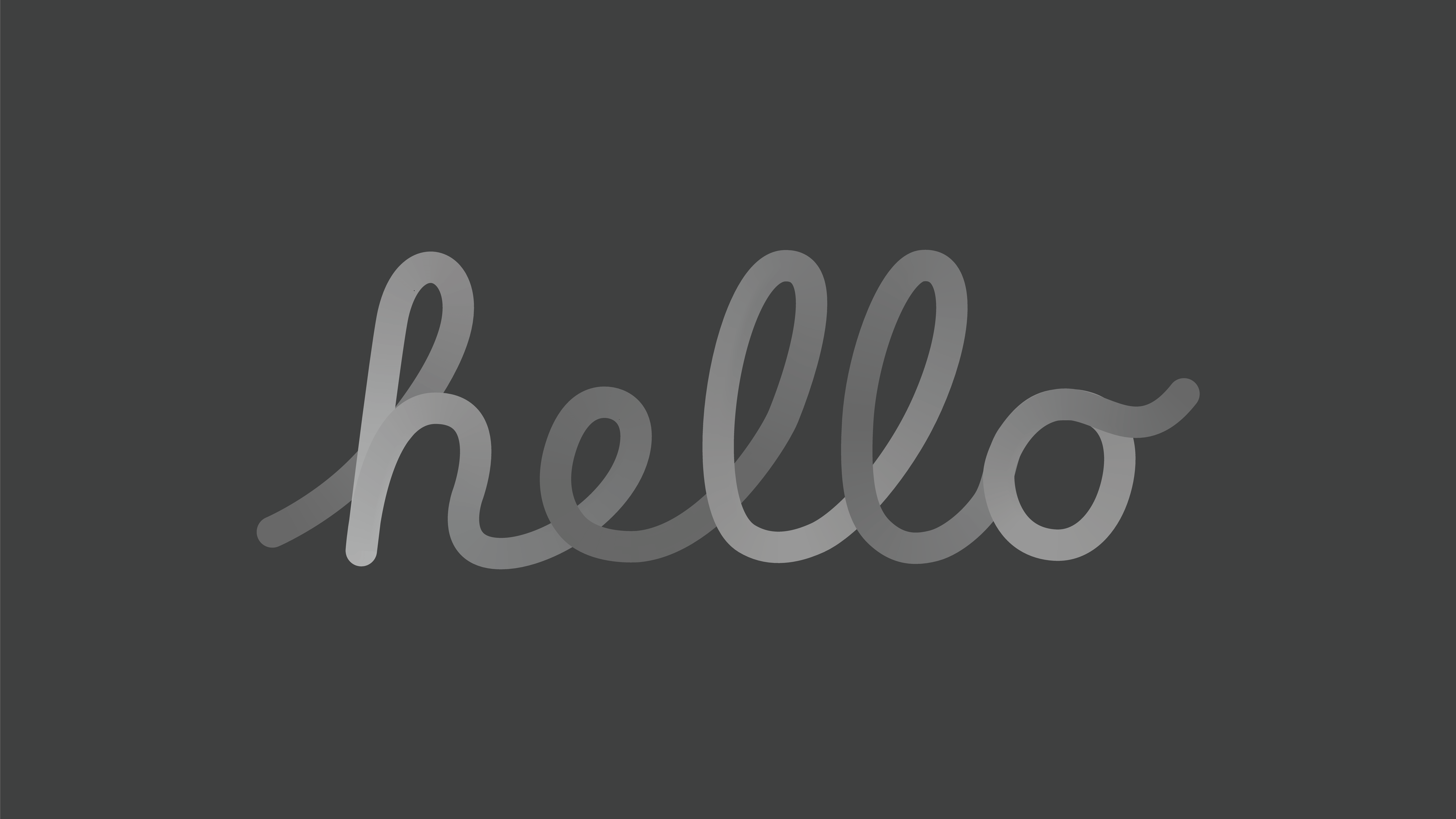 7674x4317 A user asked where I got the Hello wallpaper in my setup post, and I actually made it myself. Wanted to share the download link with everyone here in case they also