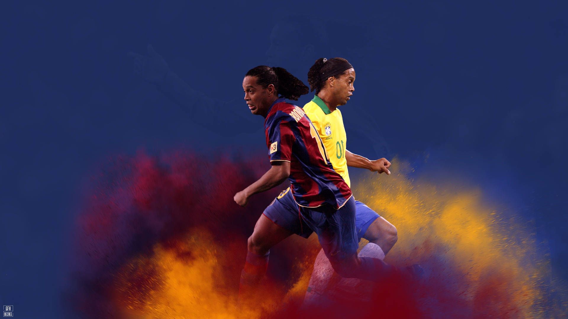 1920x1080 Download Color Explosion Ronaldinho Wallpaper