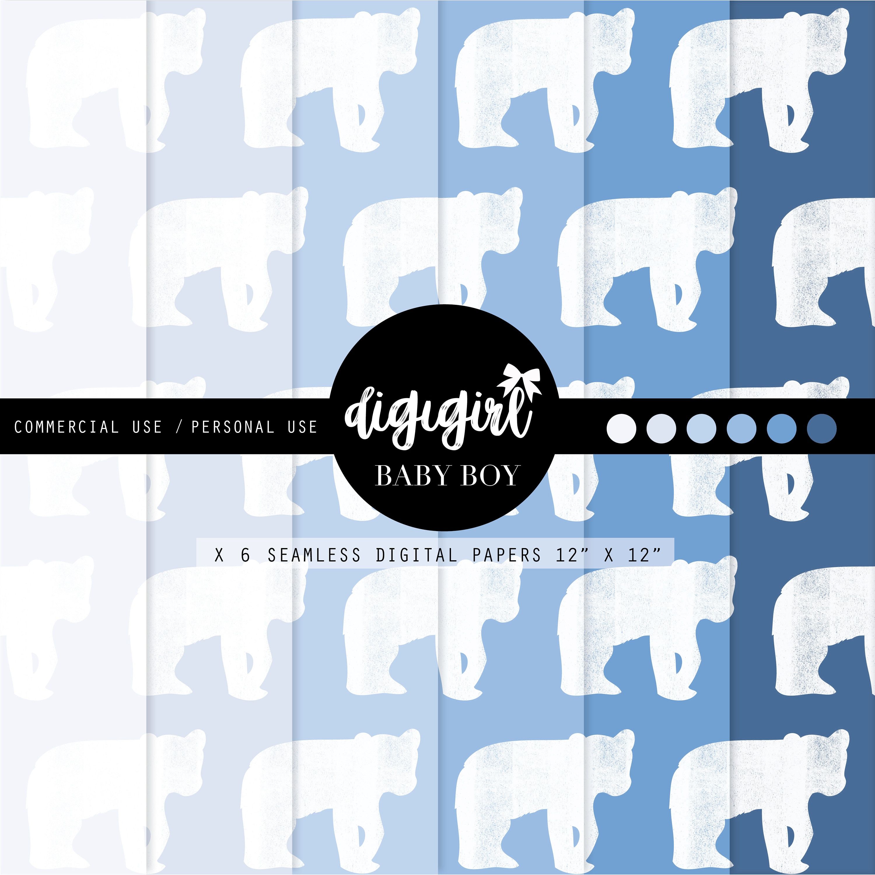 3000x3000 Baby Boy Digital Paper Pack Blue Baby Boy Wallpaper Gender