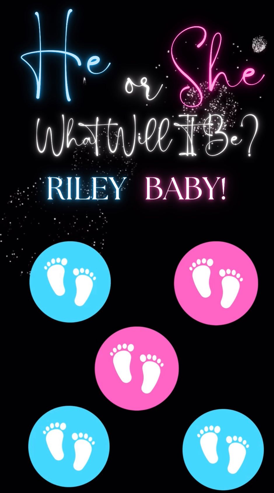 939x1689 Gender Reveal Video Invite, It's a Boy Announcement;