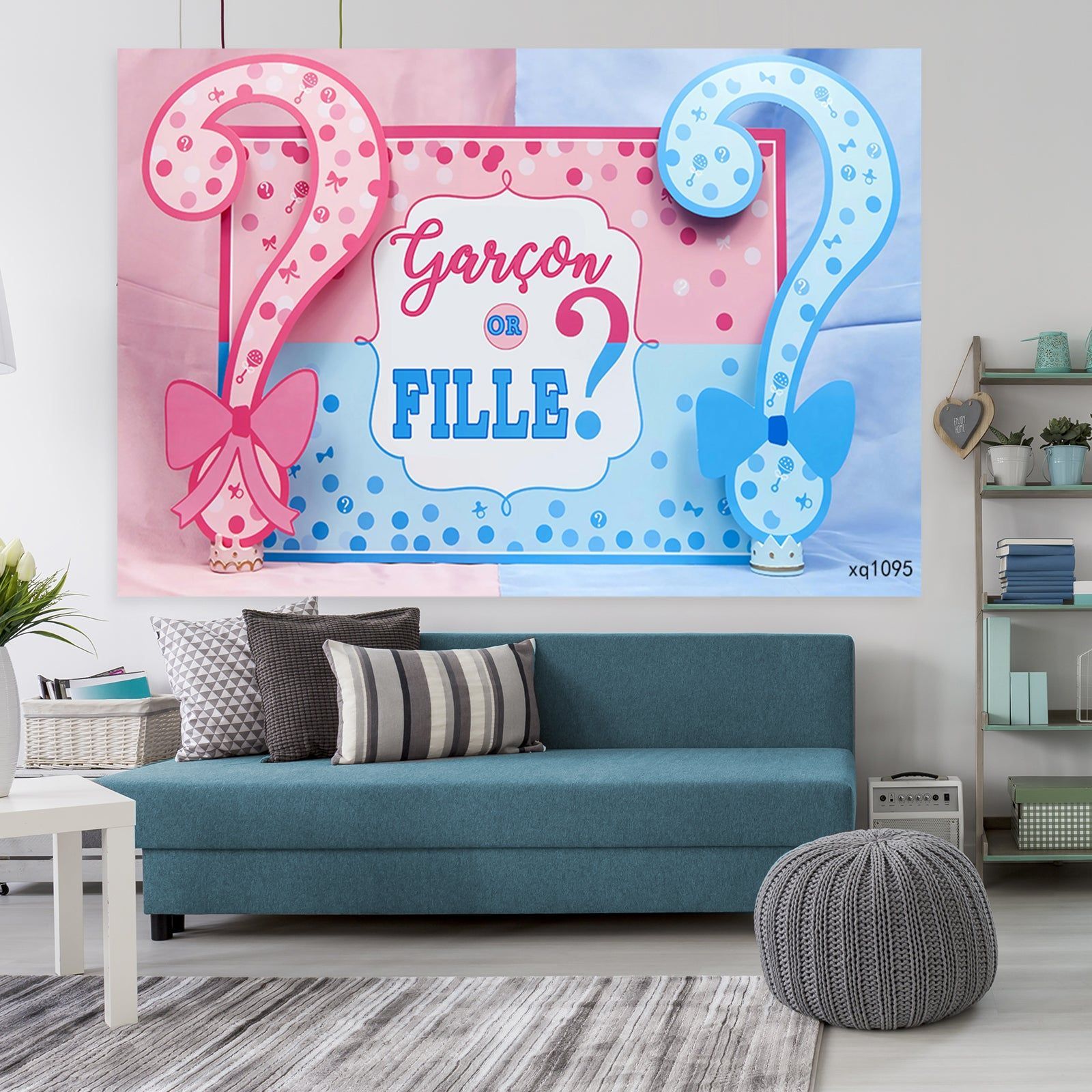 1600x1600 Boy or Girl Photo Background Customize Gender Reveal Party Backdrops P