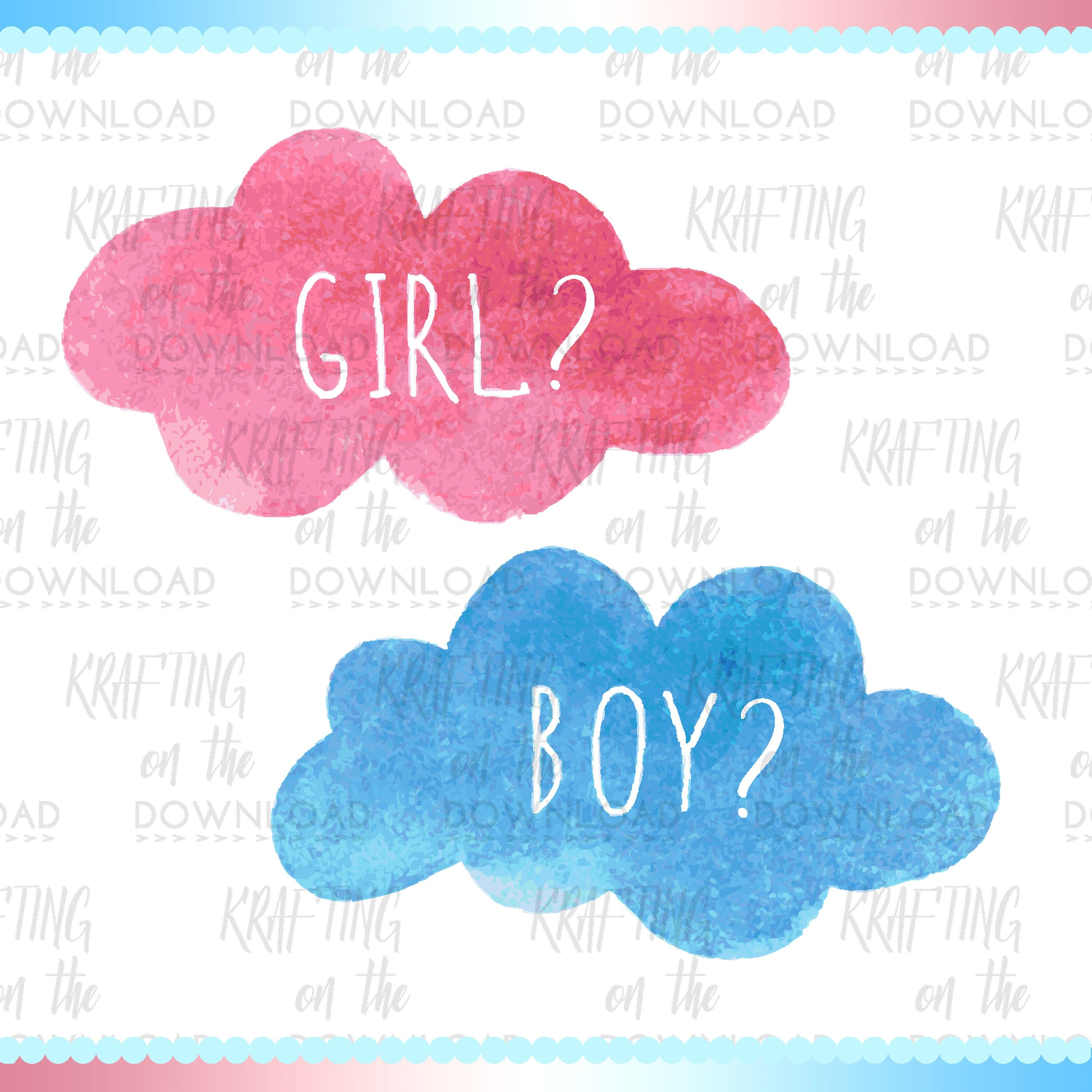 3000x3000 Gender Reveal Clipart Set Watercolor Gender Reveal Clip Art