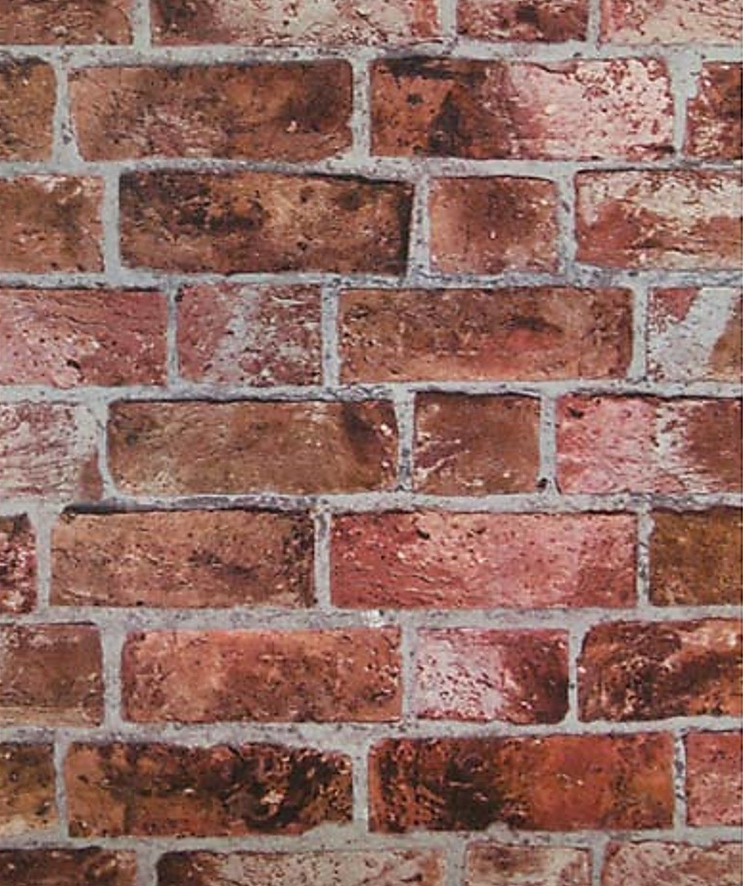 1456x1736 Faux Red Brick Wallpaper Realistic Stone Texture Feature
