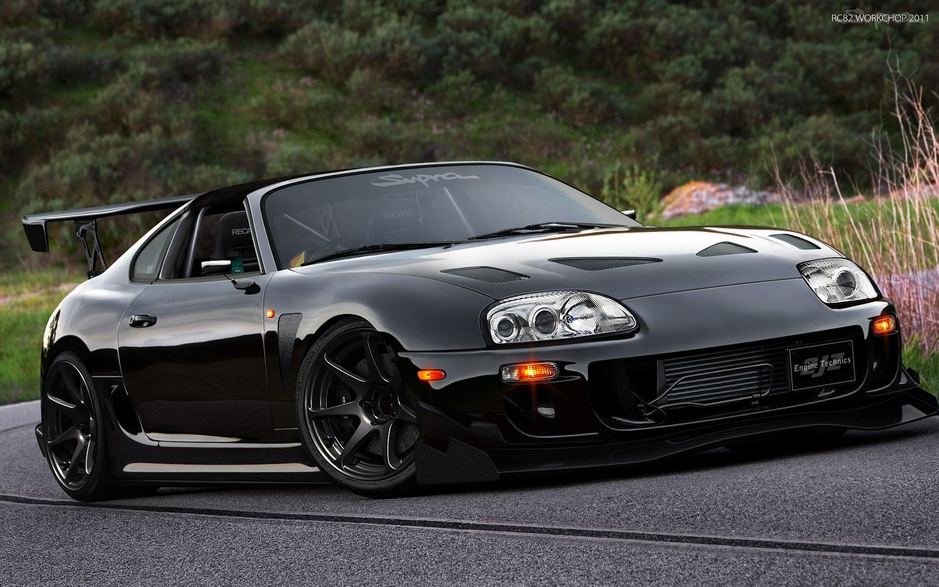 1920x1200 Awesome Black Racing Toyota Supra Wallpaper Wi Wallpaper