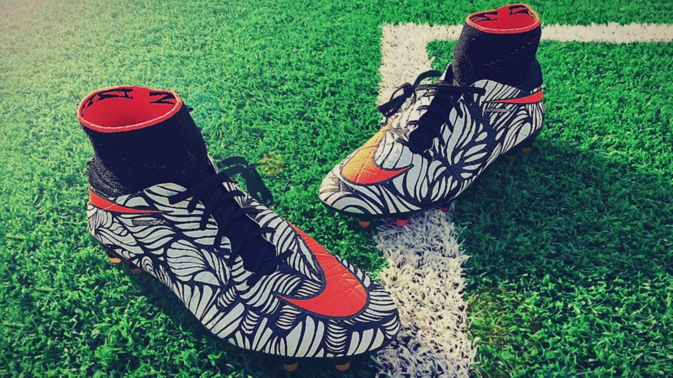 1366x768 Pair Of Gray And Orange Nike Cleats #Neymar Ousadia Alegria Football Boots P #wallpaper #hdwallpaper #desktop. Nike Cleats, Orange Nike Shoes, Neymar