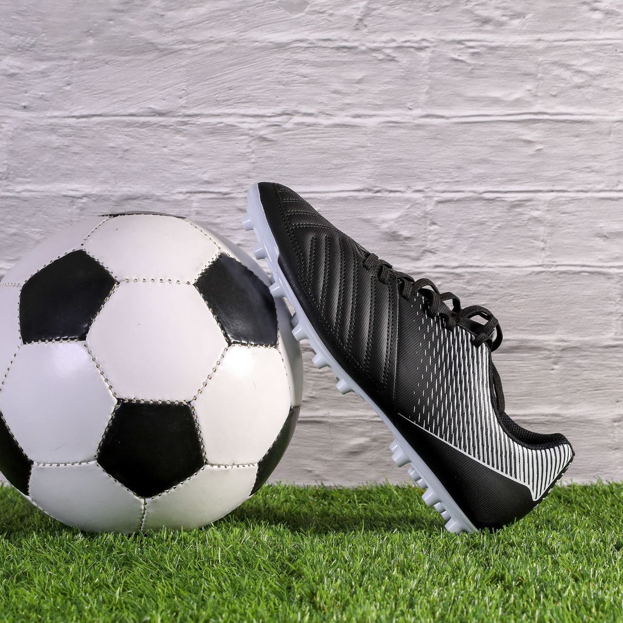 1280x1280 Download wallpaper 1280x1280 soccer ball, boot, grass, football, sport ipad, ipad ipad mini for parallax HD background