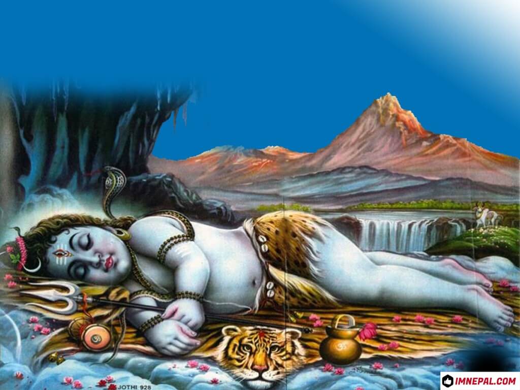 1024x768 Best Image Of Lord Child Shiva Sleeping Siba Wallpaper