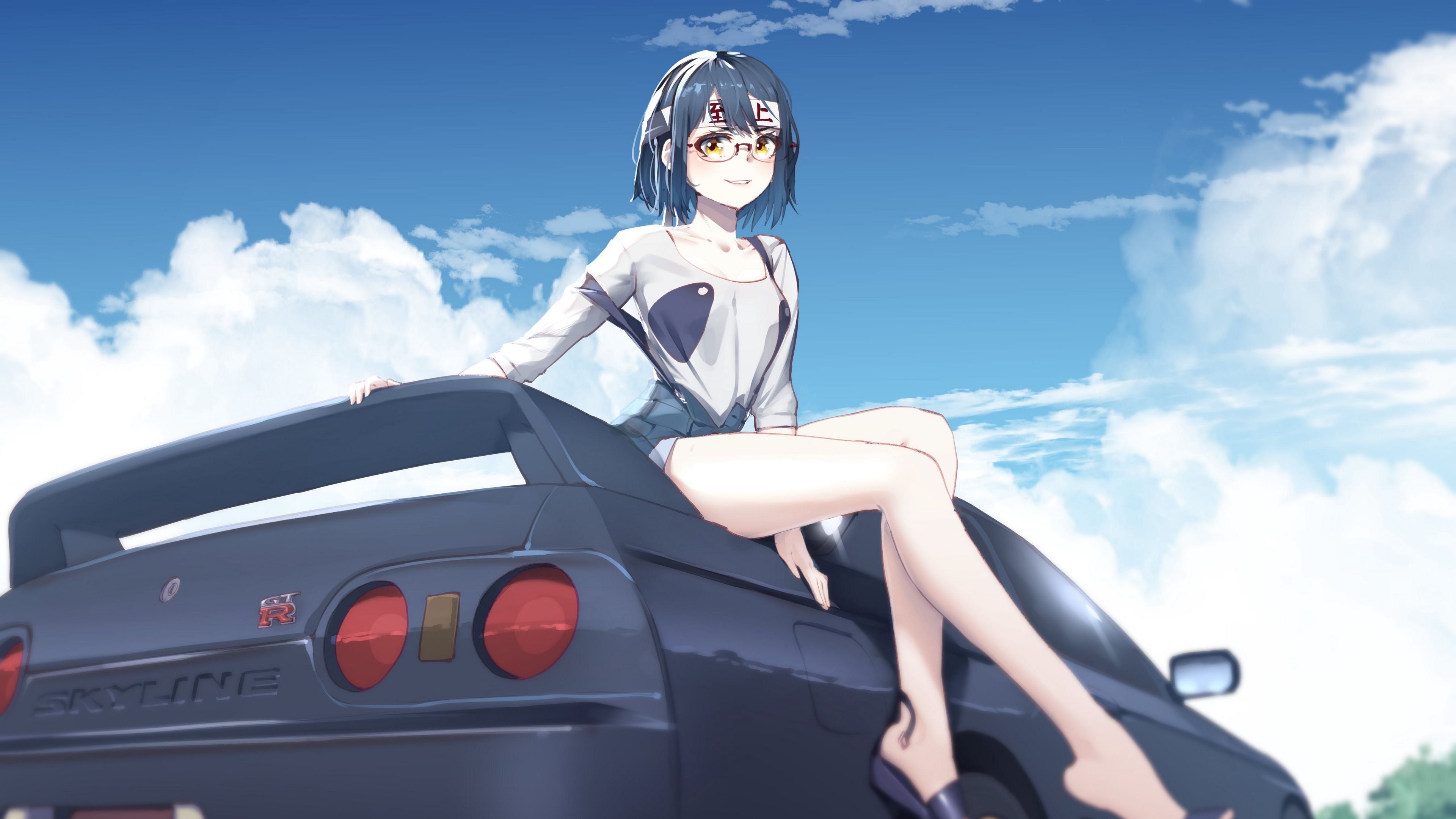 3840x2160 Free download Download wallpaper 3840x2160 girl glasses smile car anime art [3840x2160] for your Desktop, Mobile & Tablet. Explore 4K Anime Car Wallpaper. Anime Wallpaper 4K, 4K Anime Wallpaper