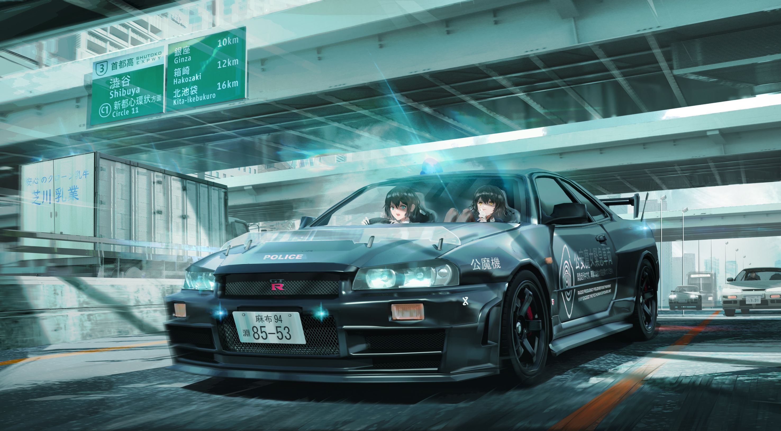 2952x1630 Mobile wallpaper: Anime, Car, Girl, 1054867 download the picture for free