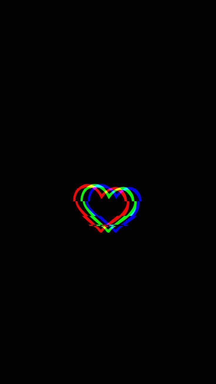 736x1309 Black Glitch Wallpaper