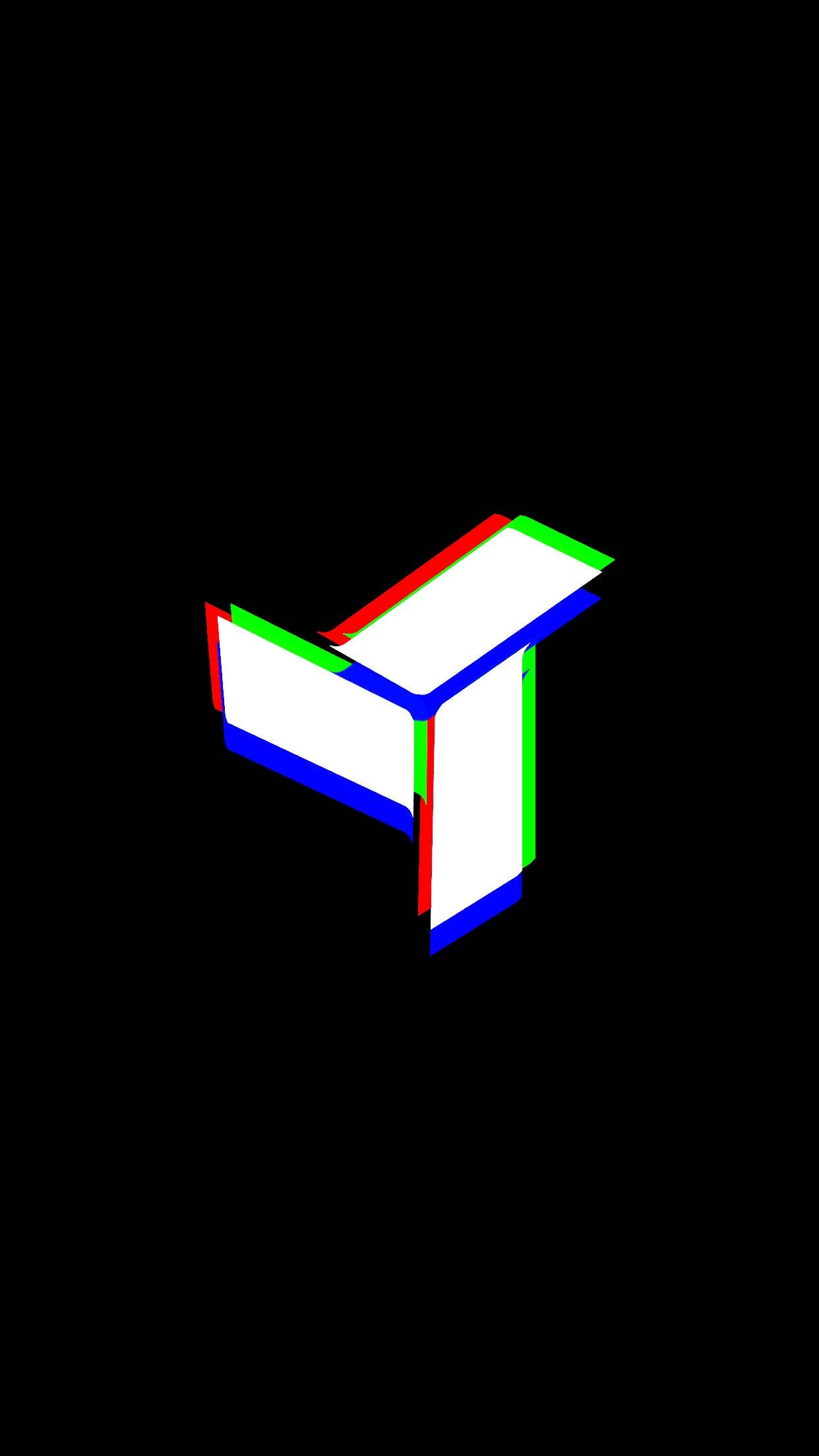 1242x2208 EDEN Glitch Wallpaper (Black version)