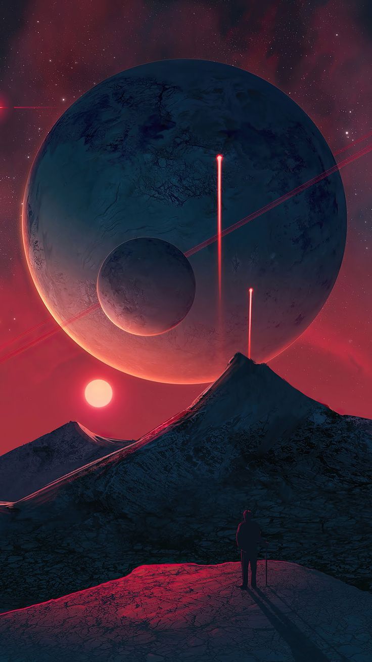 736x1308 Planet landscape scenery digital art mobile wallpaper. Fondos de pantalla paisajes, Arte del océano, Espacios artísticos