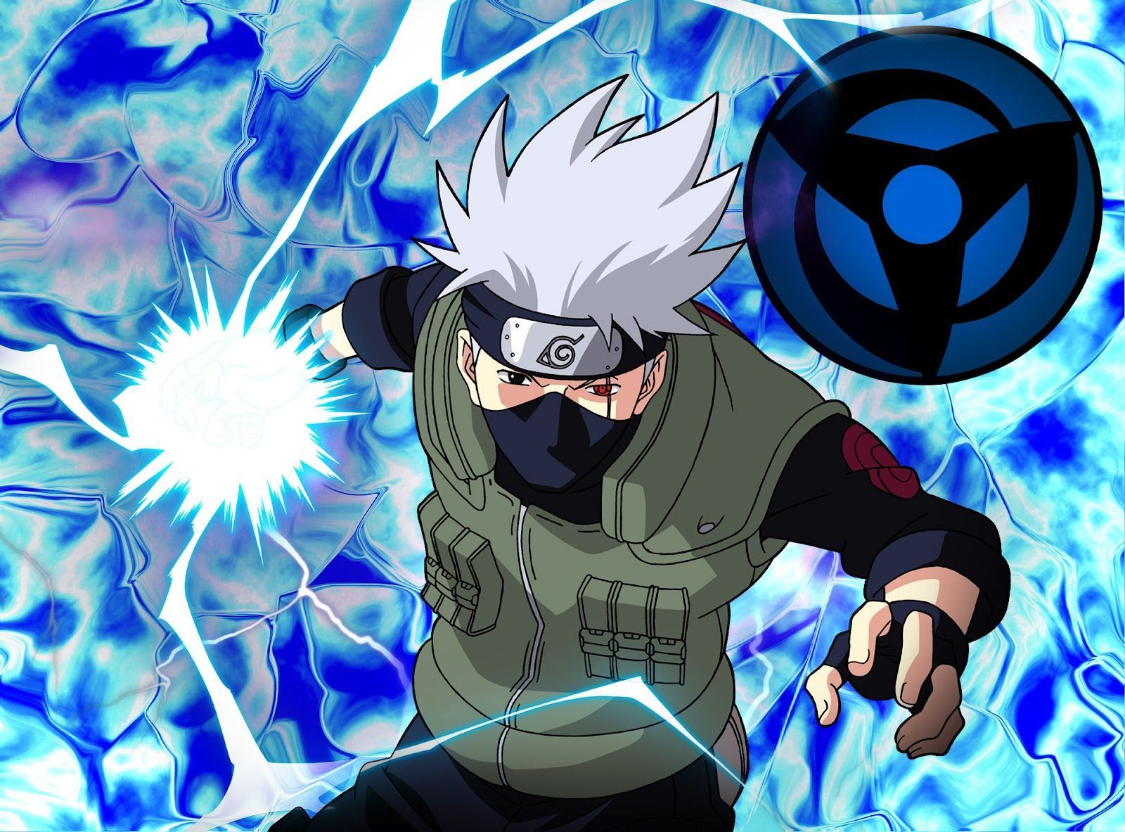 1600x1183 Blue Sharingan Wallpaper