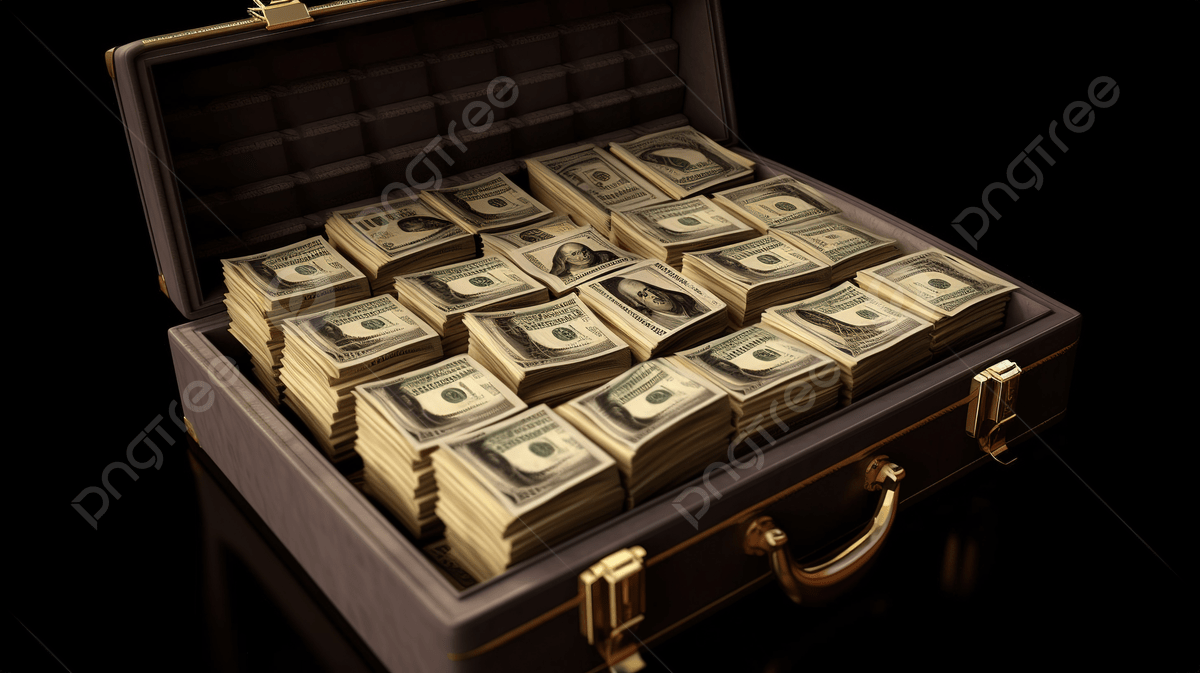 1200x673 Briefcase Full Of Dollars Sitting On A Black Background, 3D Illustration Of Briefcase Full Of Money, HD Photography Photo, Briefcase Background Image And Wallpaper for Free Download
