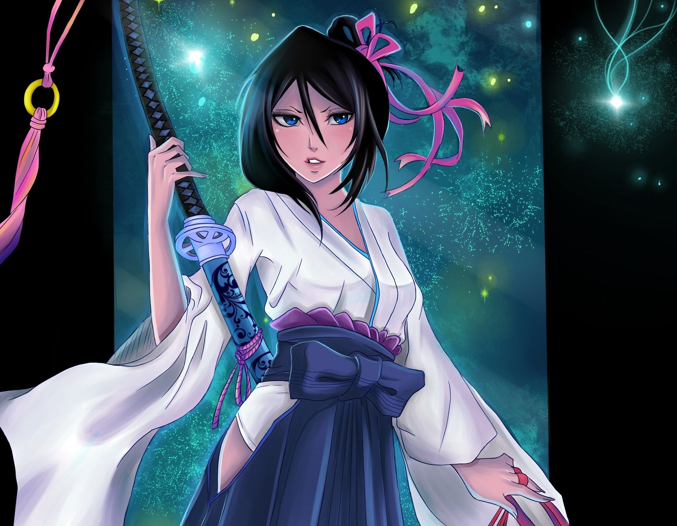 2234x1736 illustration, anime, Bleach, anime vectors, Kuchiki Rukia, screenshot, computer wallpaper, mangaka Gallery HD Wallpaper