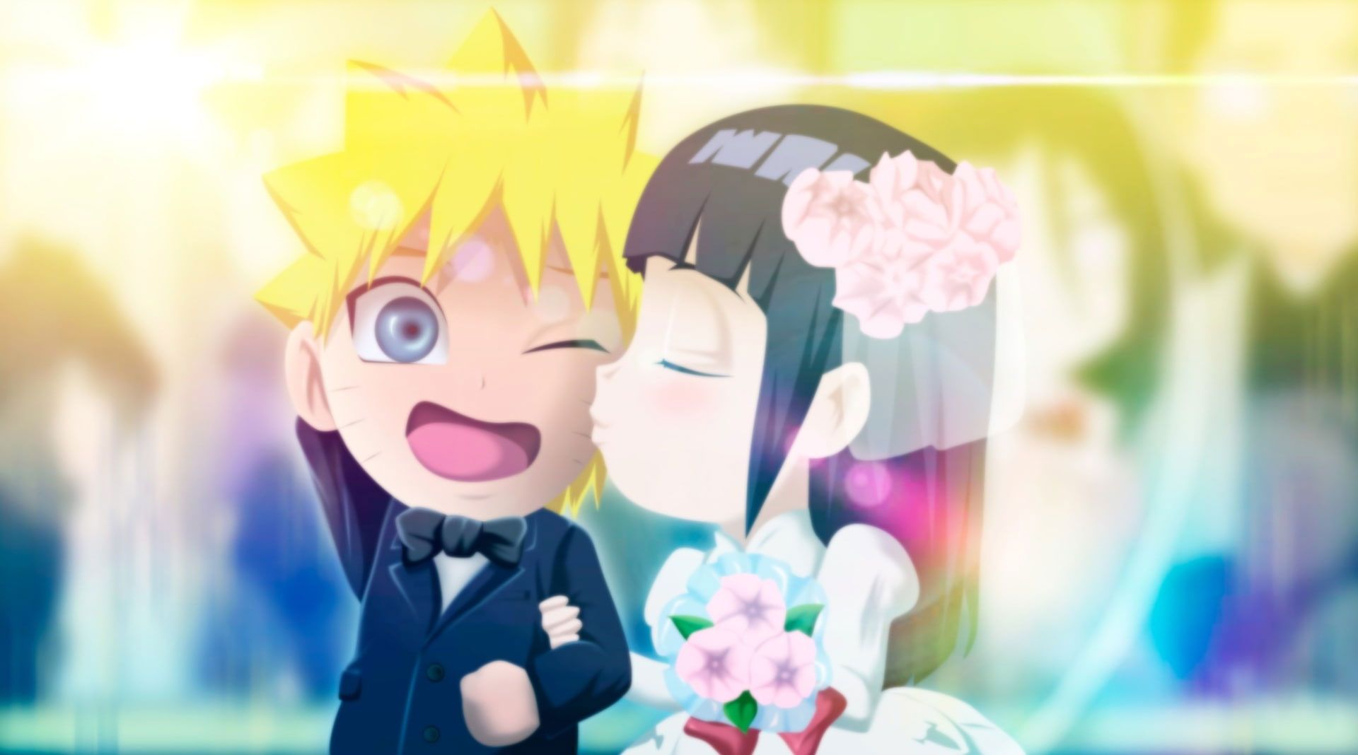 1920x1068 Anime Naruto Chibi Wallpaper, Hinata HyÅ«ga, Naruto Uzumaki, Wedding